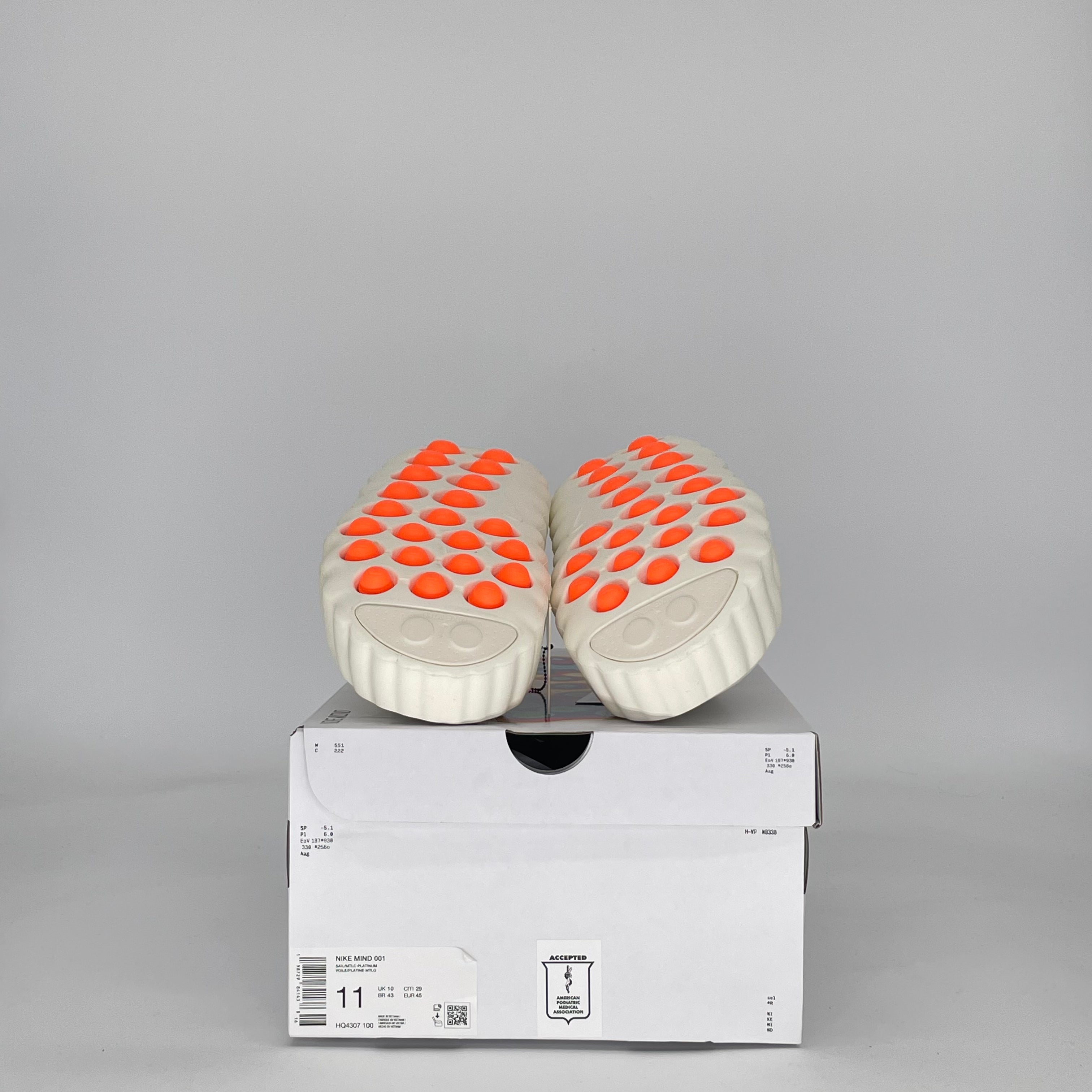 NIKE MIND 001 SLIDE SAIL HQ4307-100 SIZE 11/12.5W