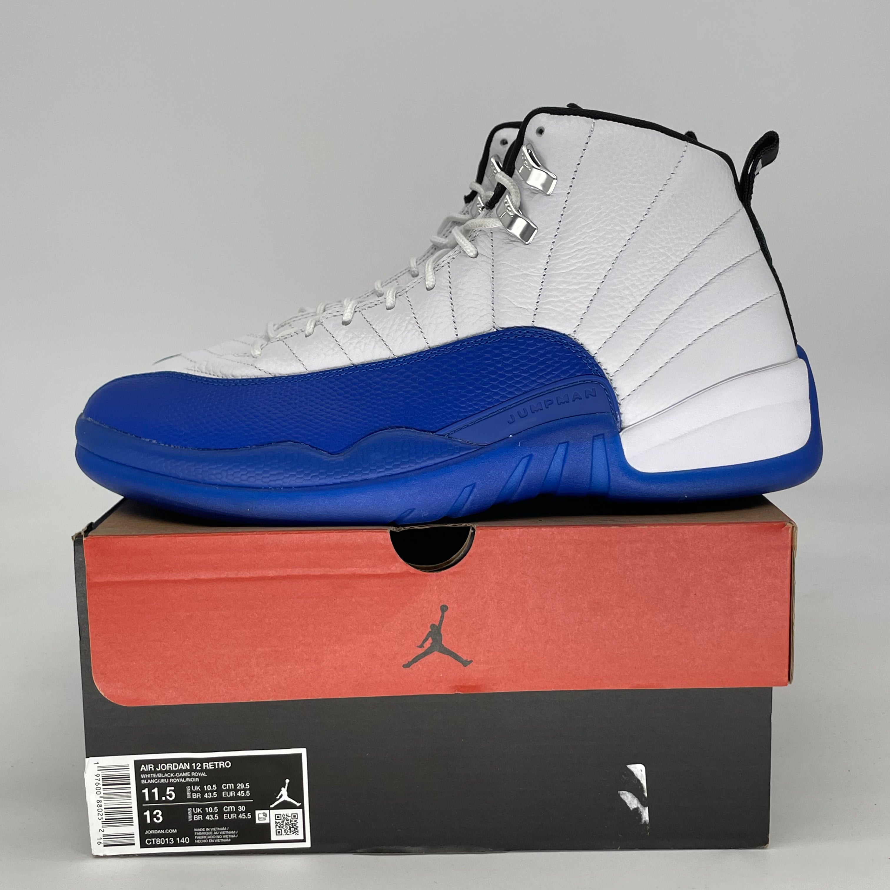 AIR JORDAN 12 BLUEBERRY CT8013-140 SIZE 11.5/13W