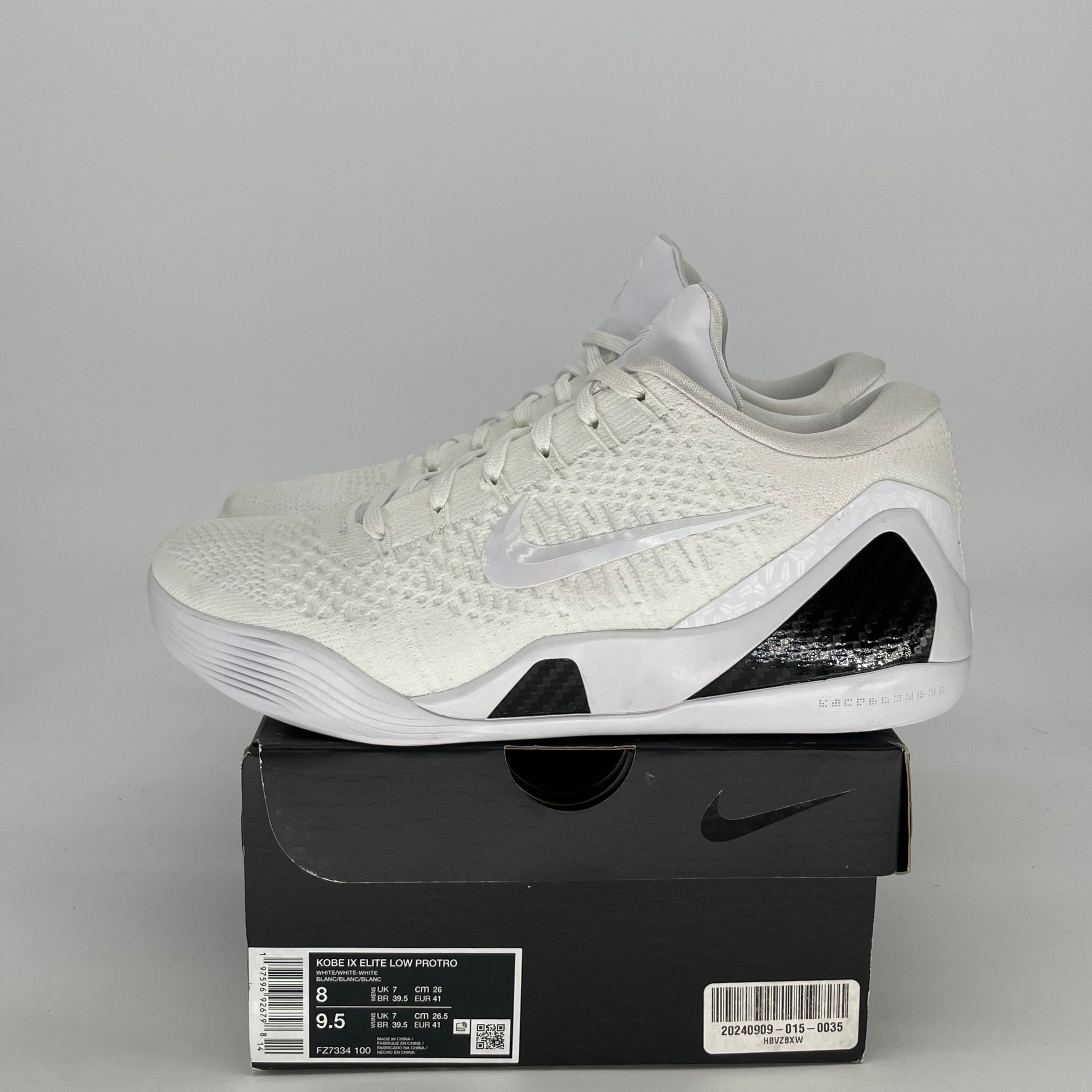 NIKE KOBE 9 ELITE PROTRO HALO FZ7334-100 SIZE 8/9.5W