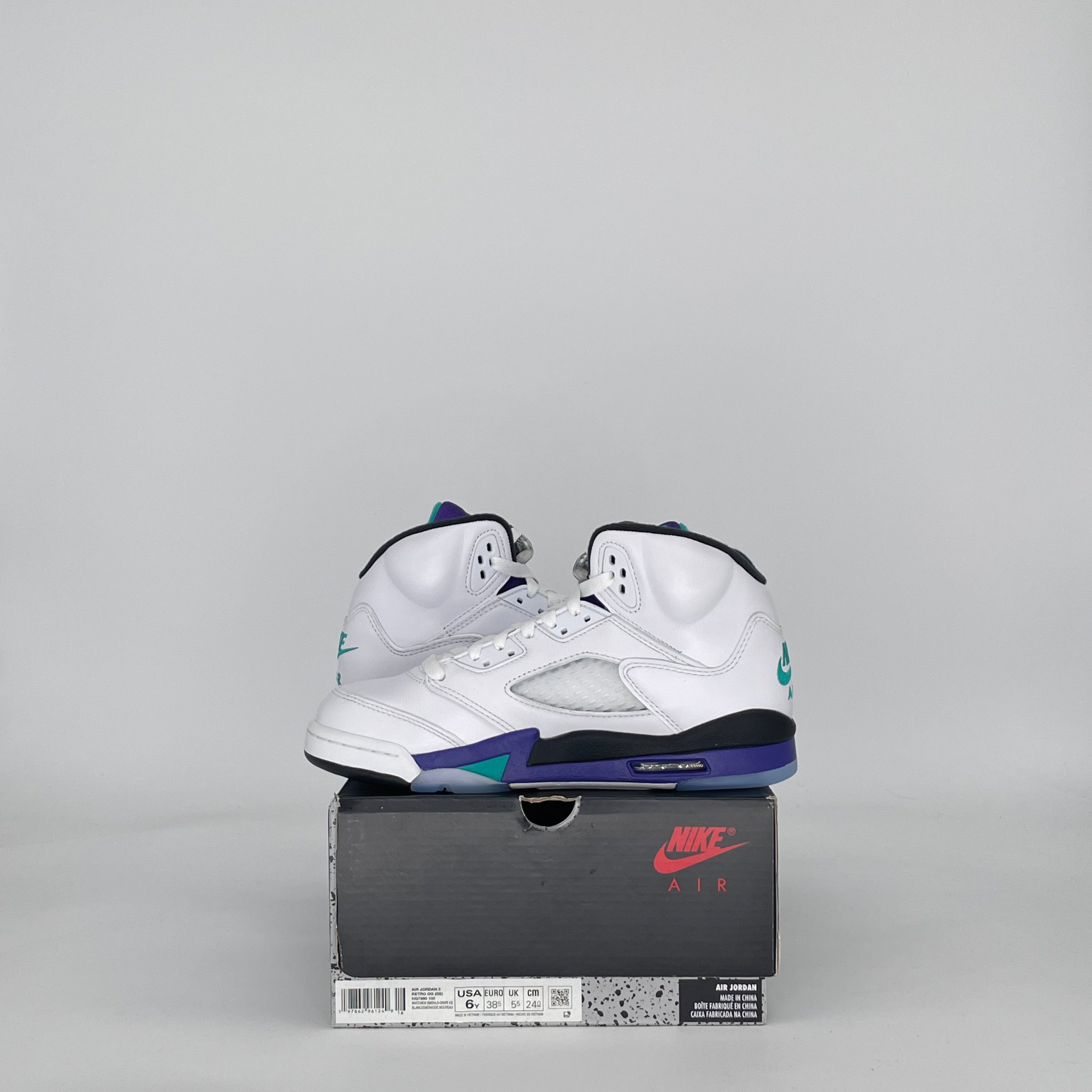 AIR JORDAN 5 GRAPE HQ7980-100 SIZE 6/7.5W GS