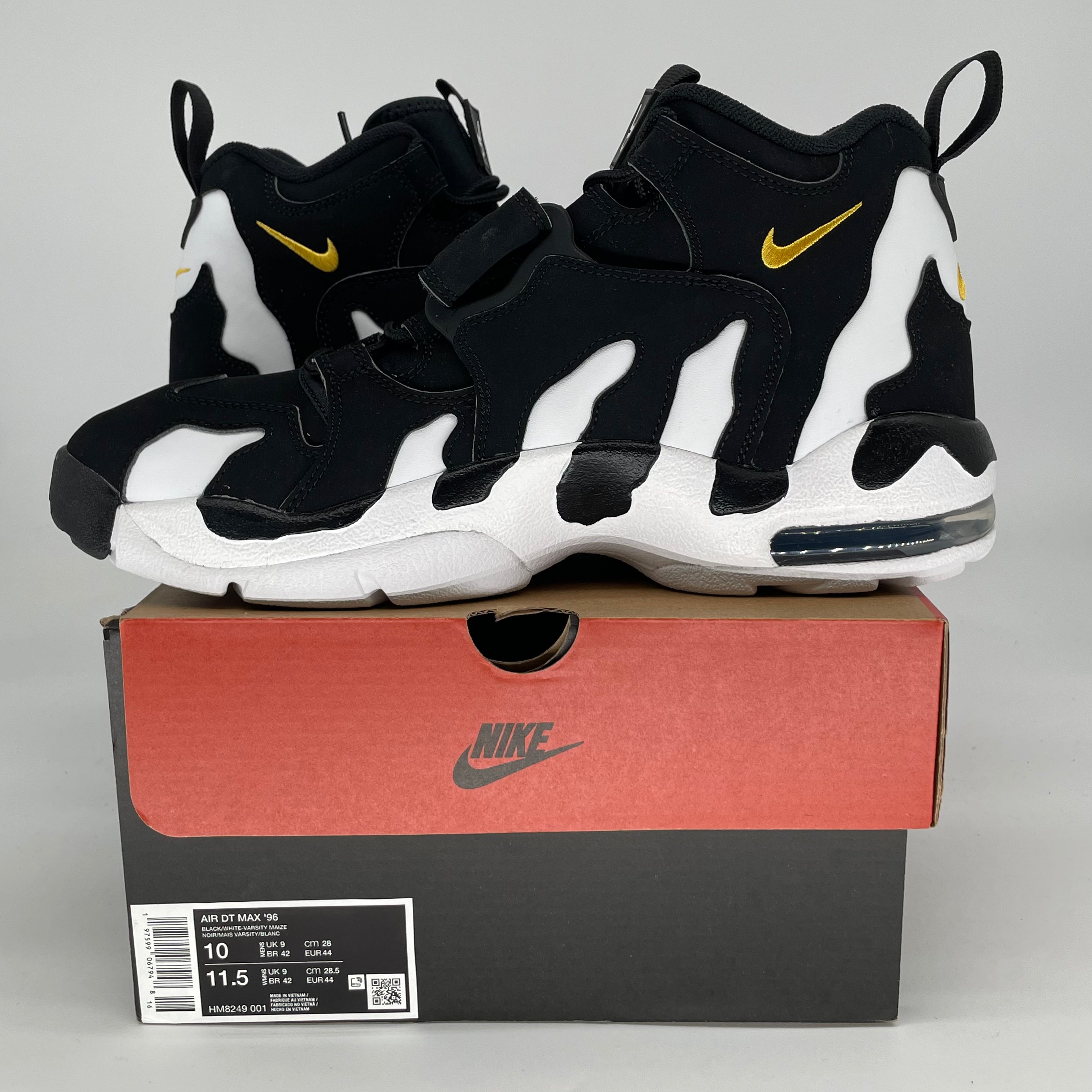 NIKE AIR DT MAX 96 BLACK WHITE HM8249-001 SIZE 10/11.5W