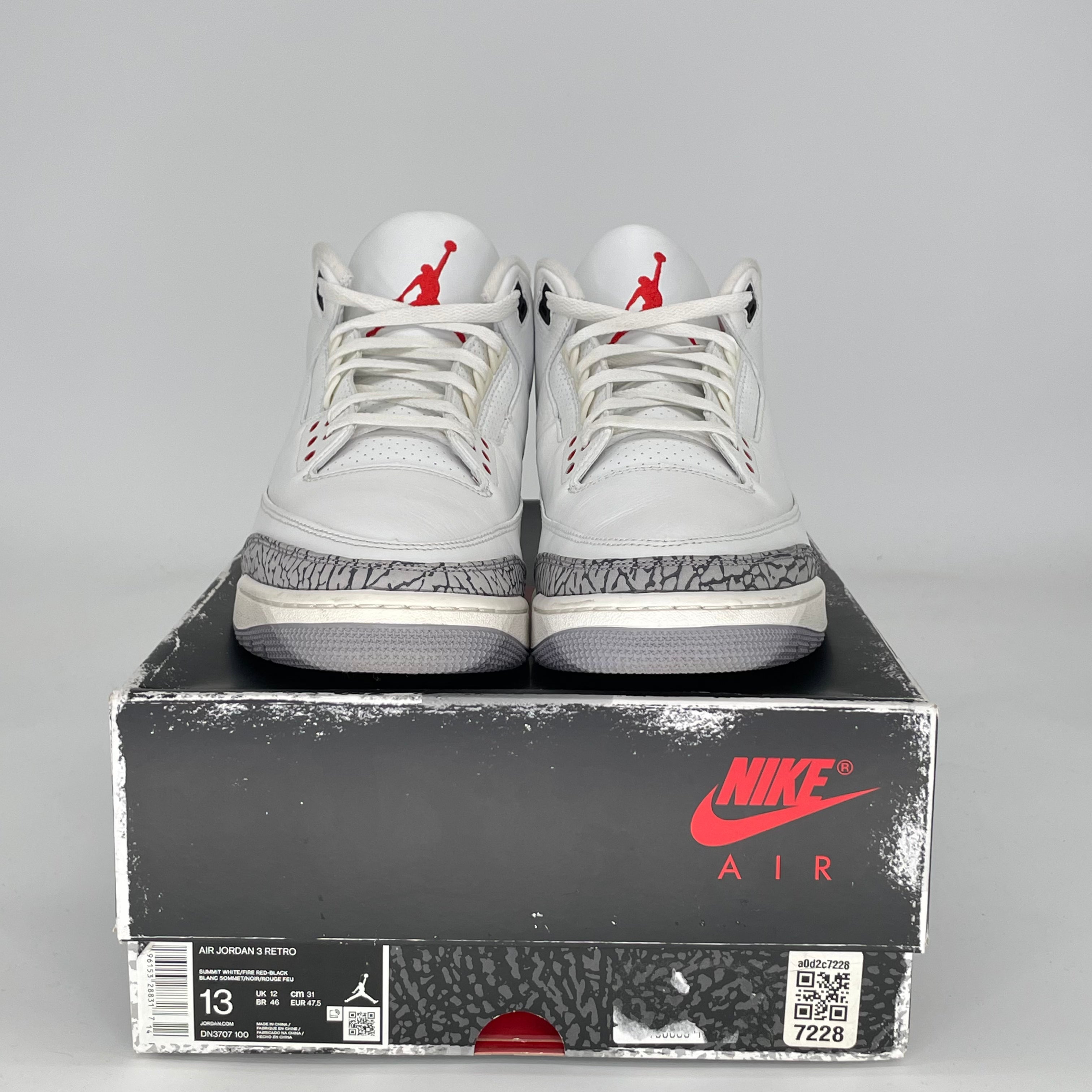 AIR JORDAN 3 WHITE CEMENT REIMAGINED DN3707-100 SIZE 13/14.5W