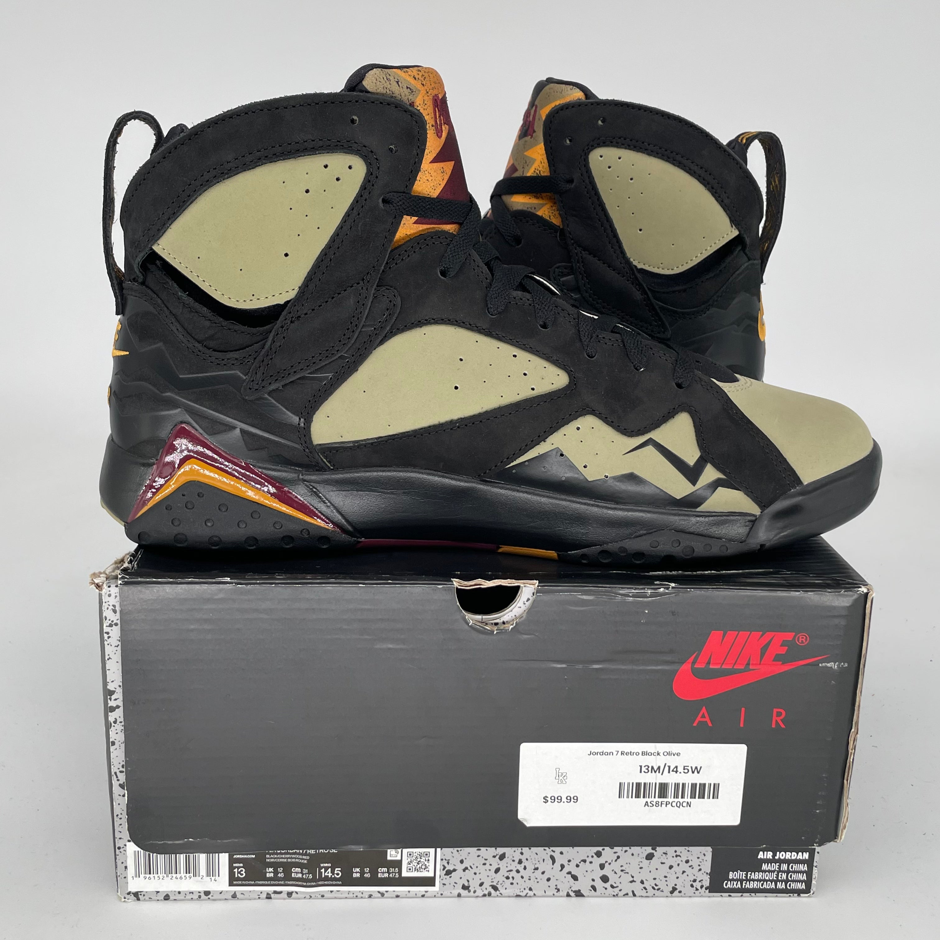 AIR JORDAN 7 BLACK OLIVE SIZE 13 DN9782-001
