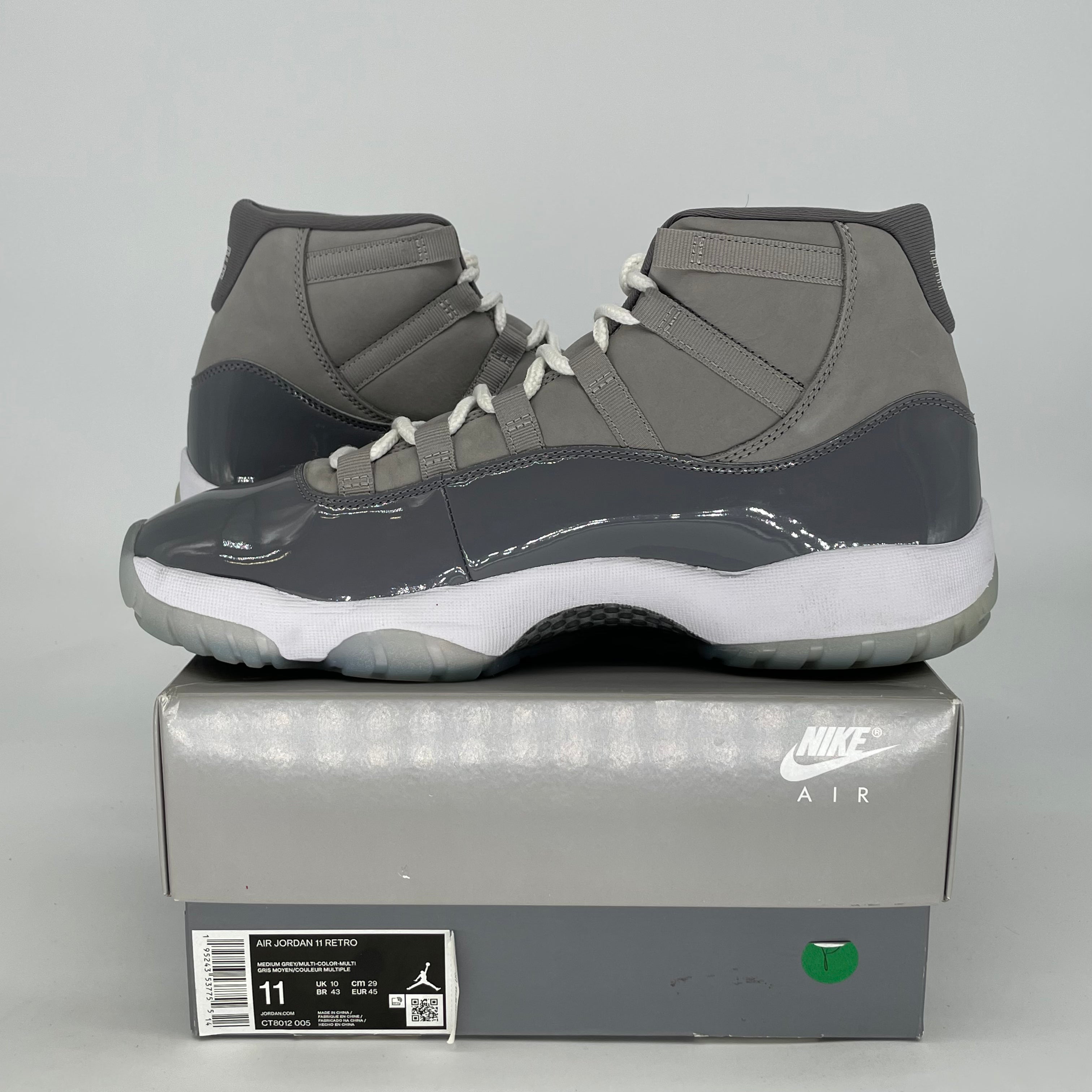 AIR JORDAN 11 COOL GREY CT8012-005 SIZE 11/12.5W