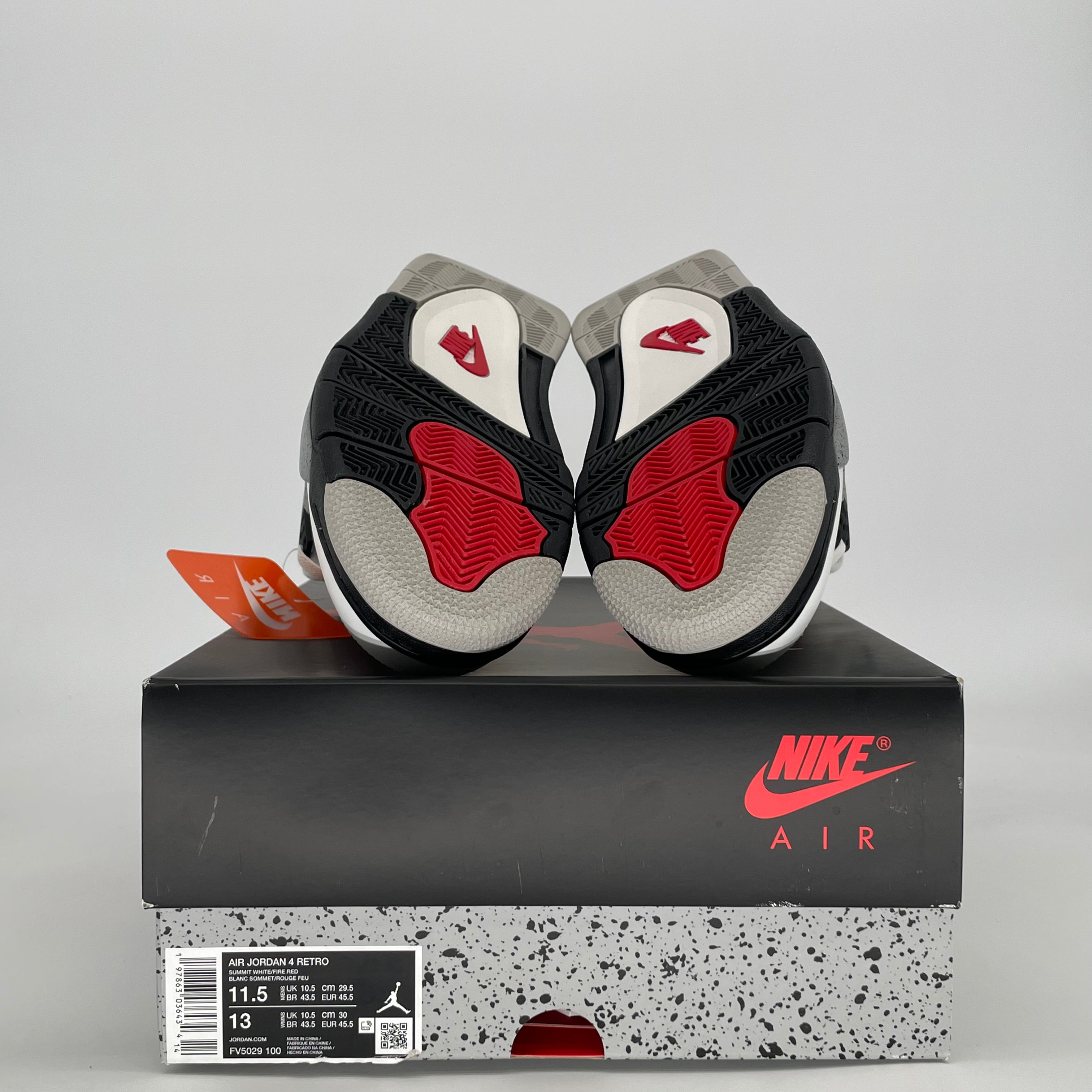 AIR JORDAN 4 WHITE CEMENT FV5029-100 SIZE 11.5/13W