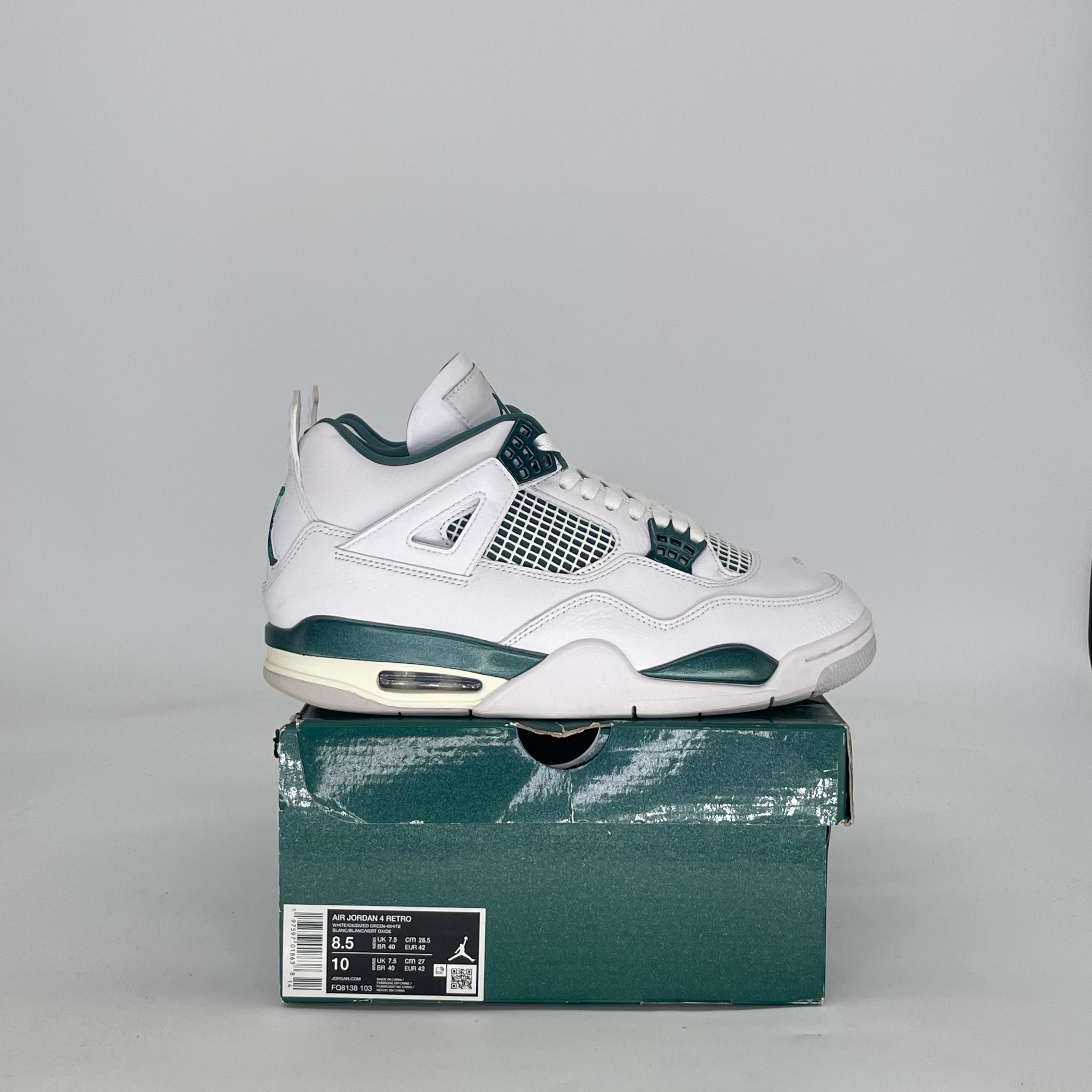 AIR JORDAN 4 OXIDIZED GREEN FQ8138-103 SIZE 8.5/10W