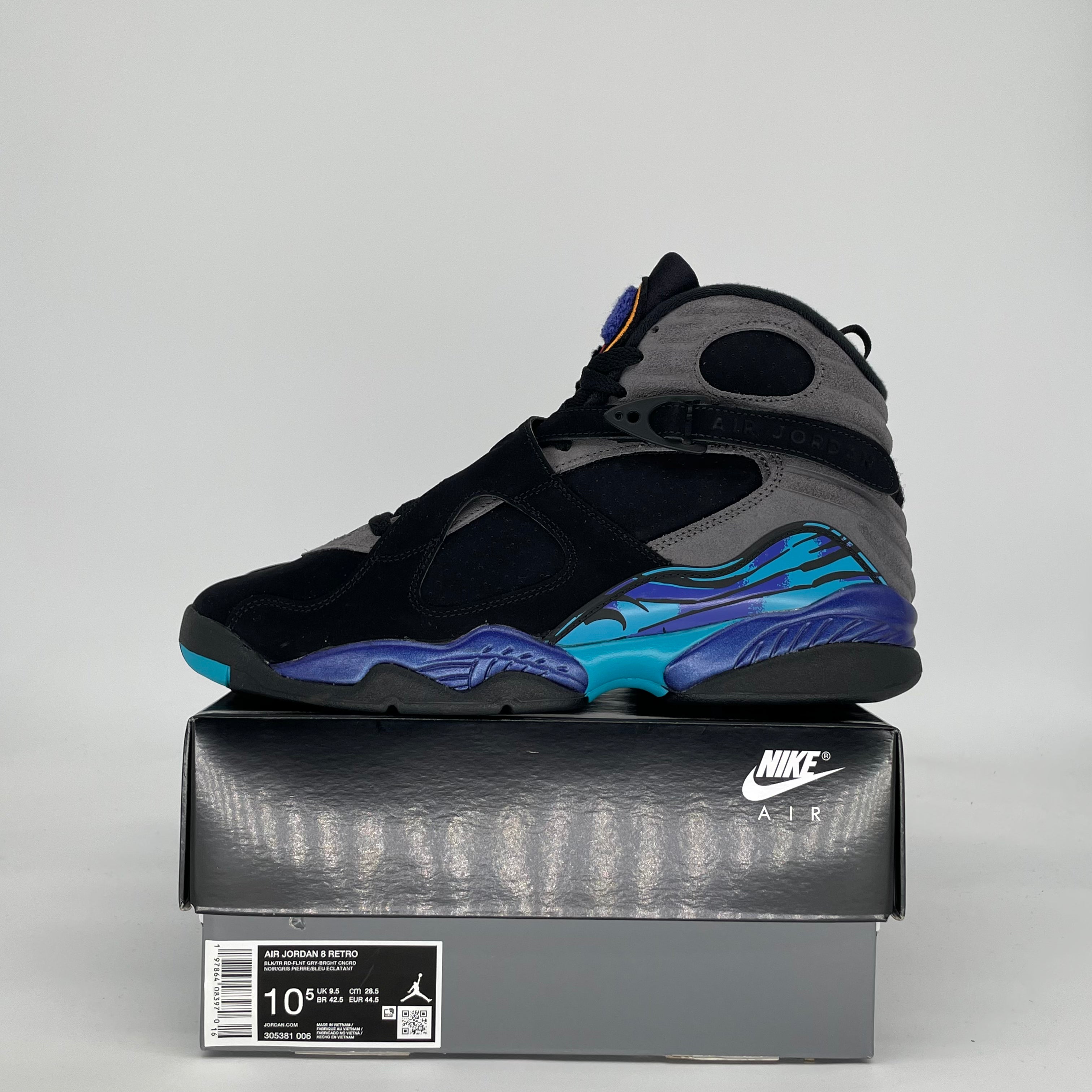 AIR JORDAN 8 AQUA 305381-006 SIZE 10.5/12W