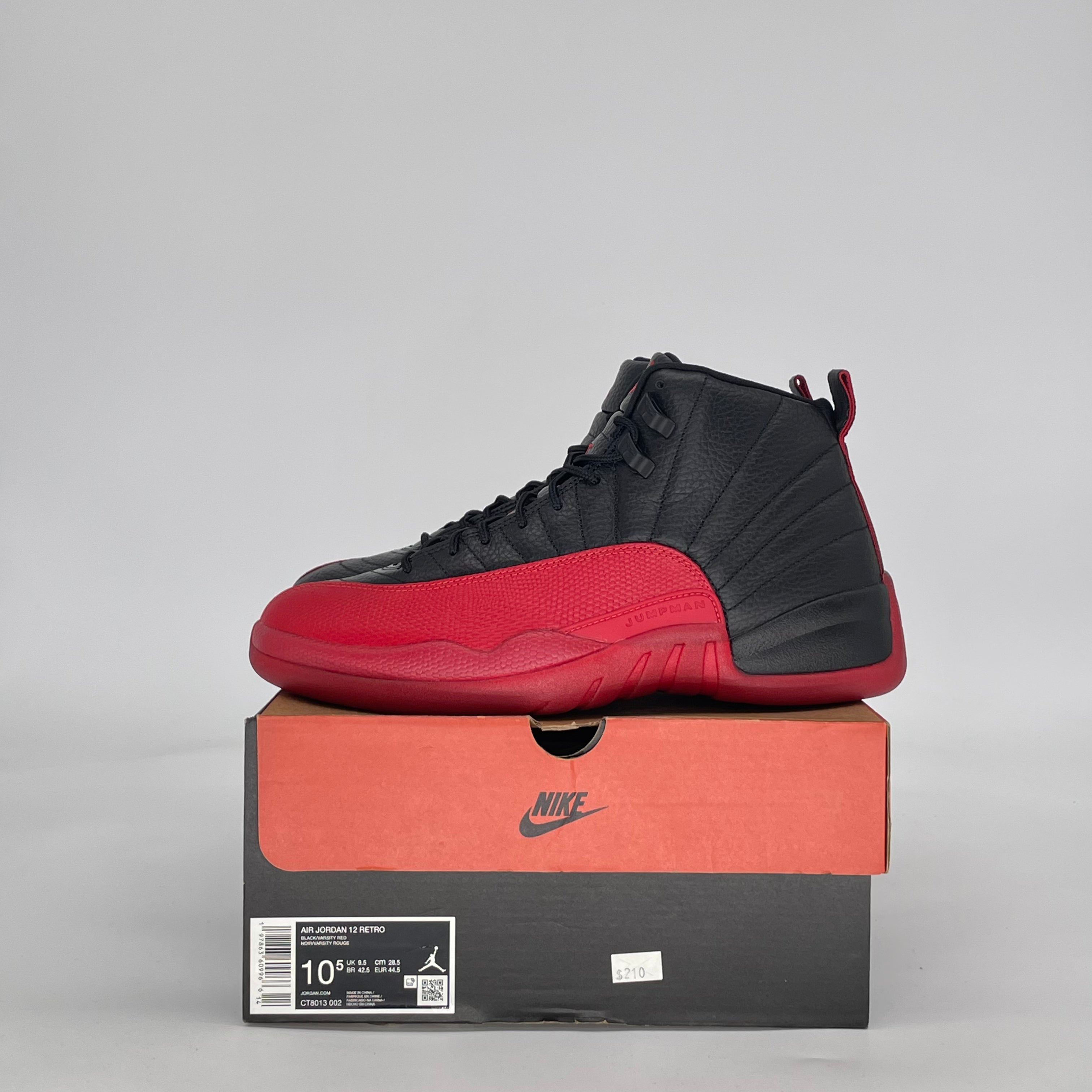 AIR JORDAN 12 FLU GAME CT8013-002 SIZE 10.5/12W