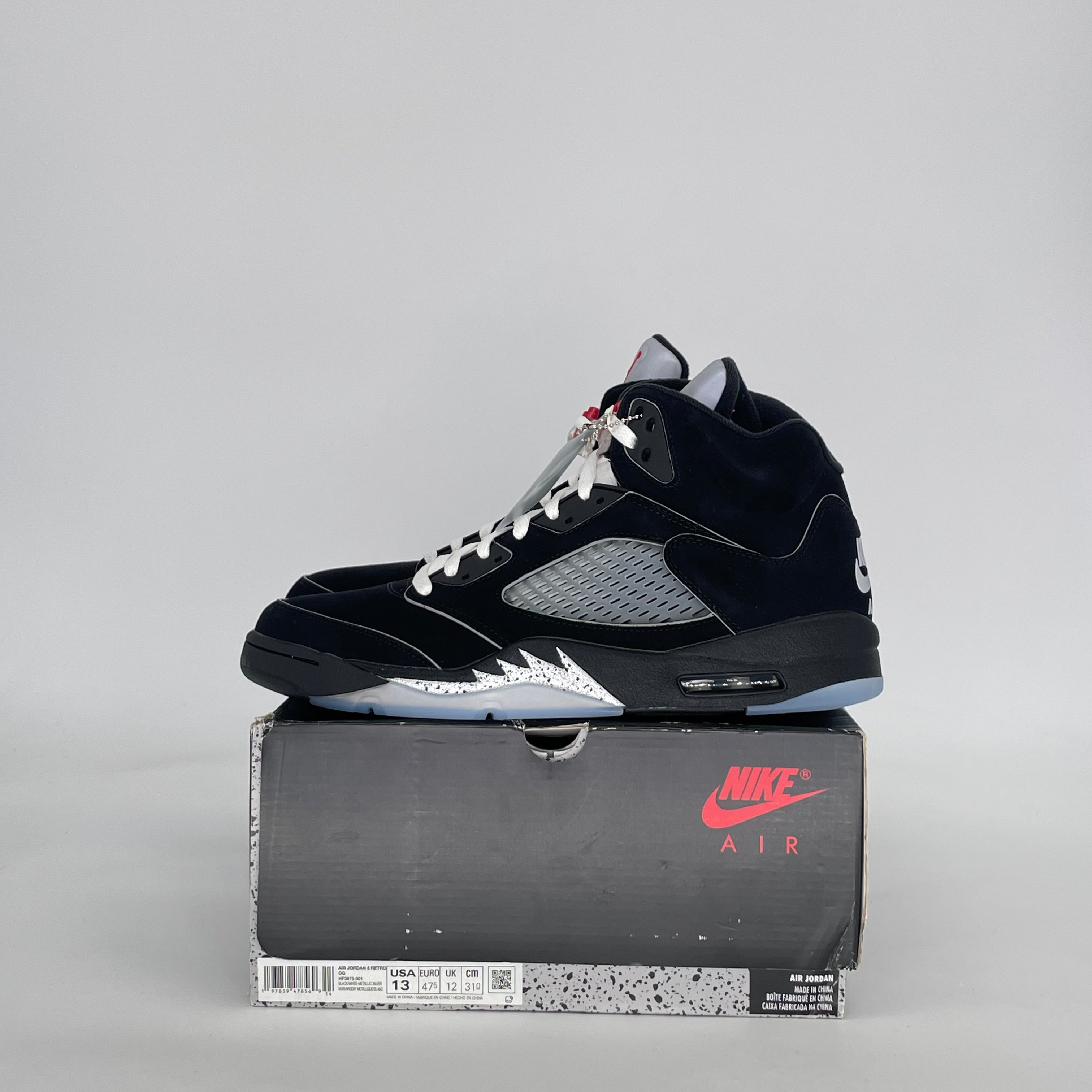 AIR JORDAN 5 BLACK METALLIC REIMAGINED HF3975-001 SIZE 13/14.5W