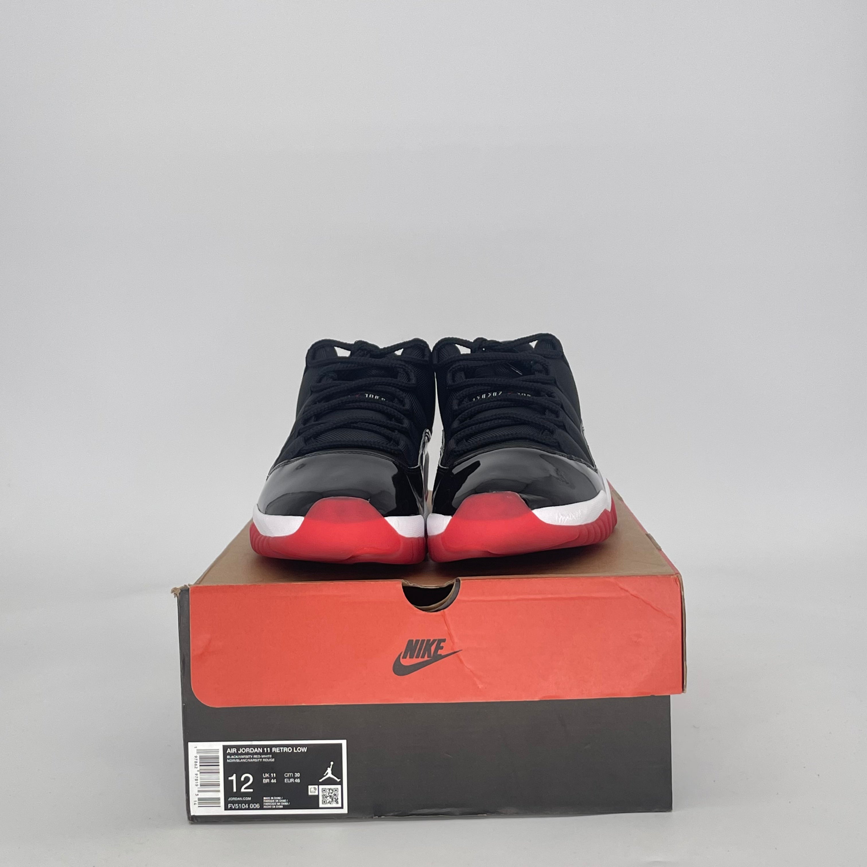 AIR JORDAN 11 LOW BRED FV5104-006 SIZE 12/13.5W