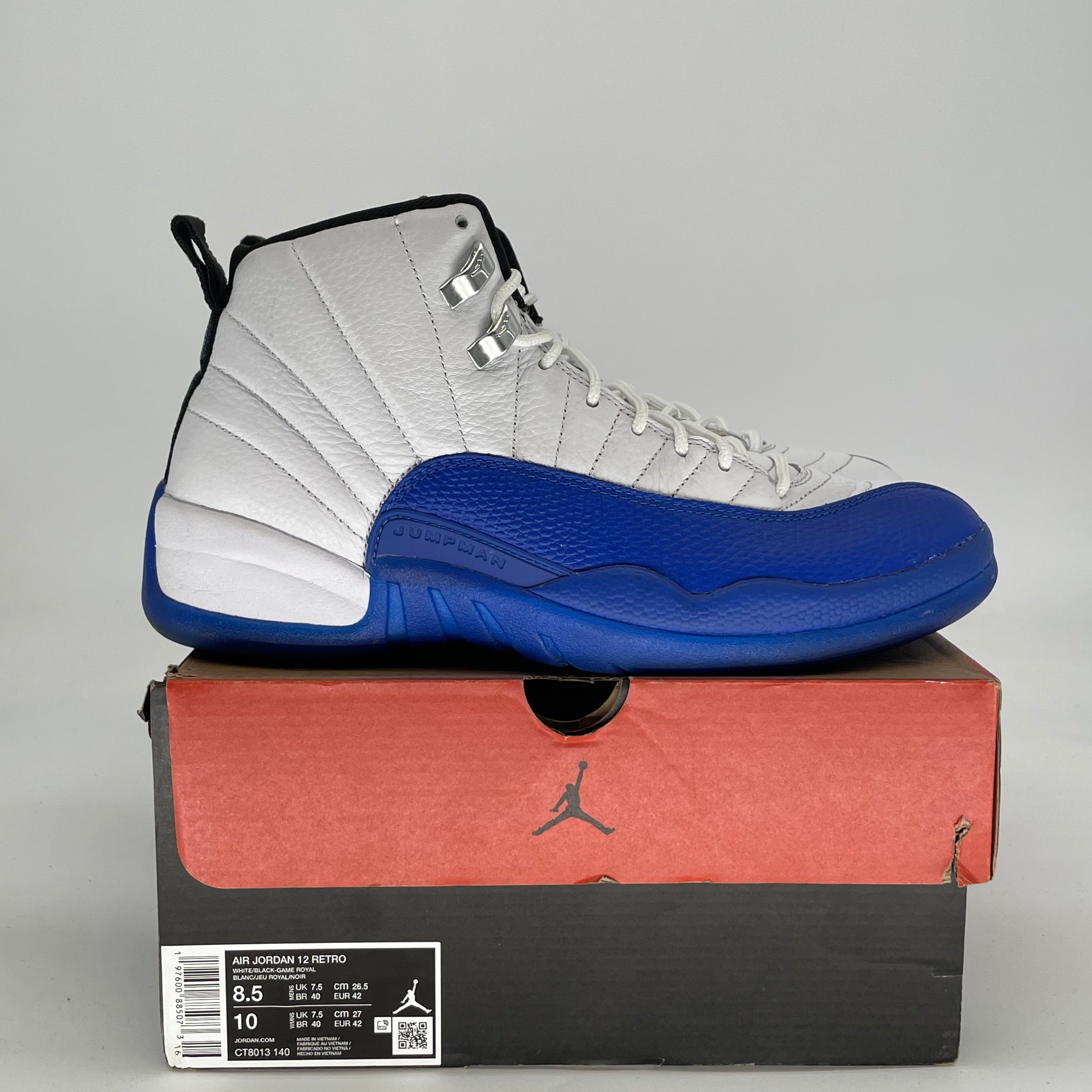 AIR JORDAN 12 BLUEBERRY CT8013-140 SIZE 8.5/10W