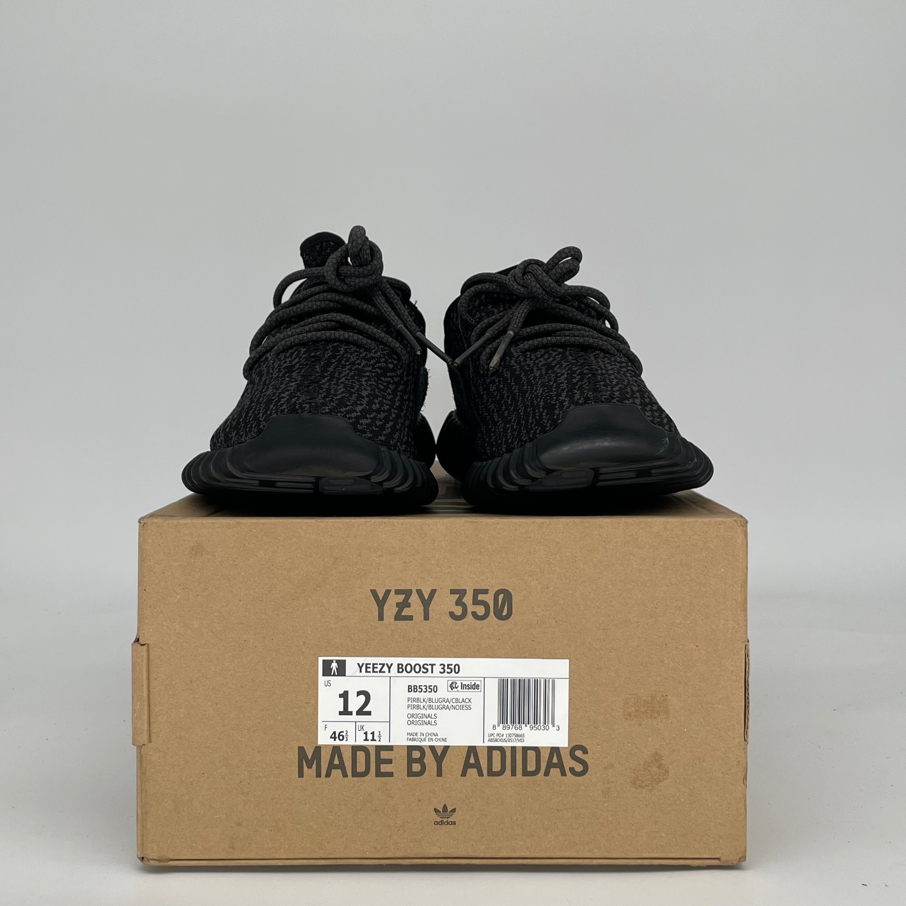 ADIDAS YEEZY 350 PIRATE BLACK BB5350 SIZE 12/13.5W