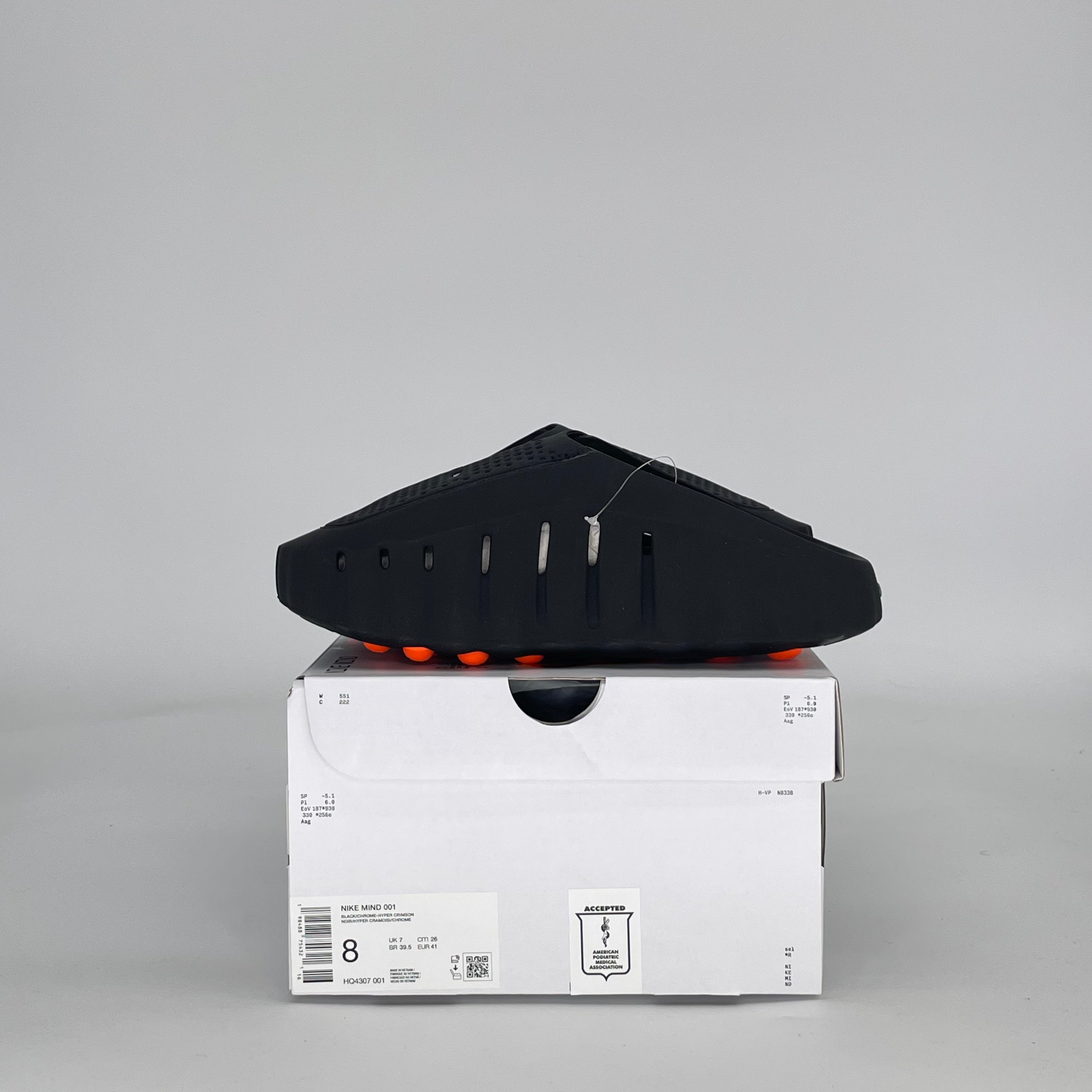NIKE MIND 001 SLIDE BLACK CHROME HQ4307-001 SIZE 8/9.5W
