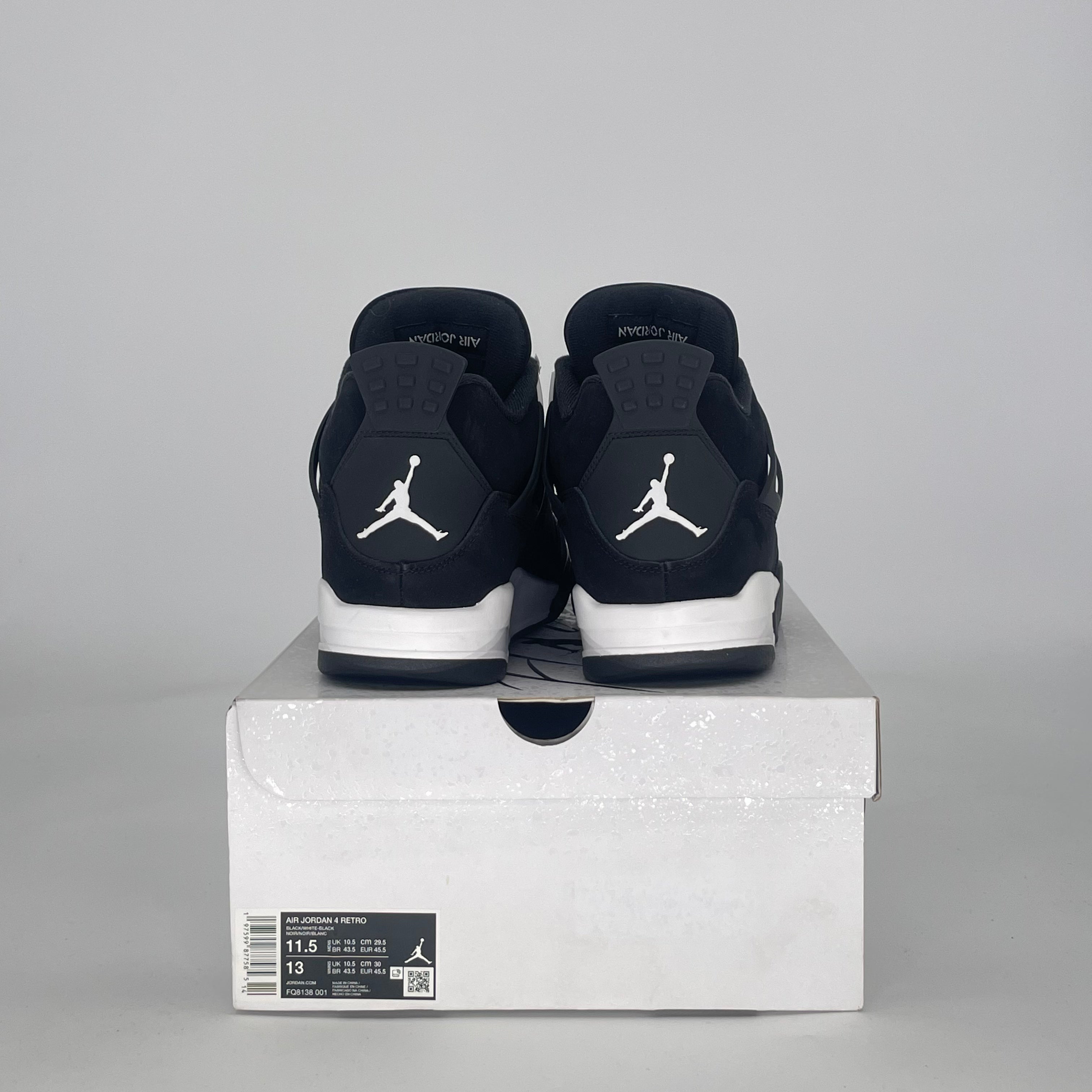 AIR JORDAN 4 WHITE THUNDER FQ8138-001 SIZE 11.5/13W