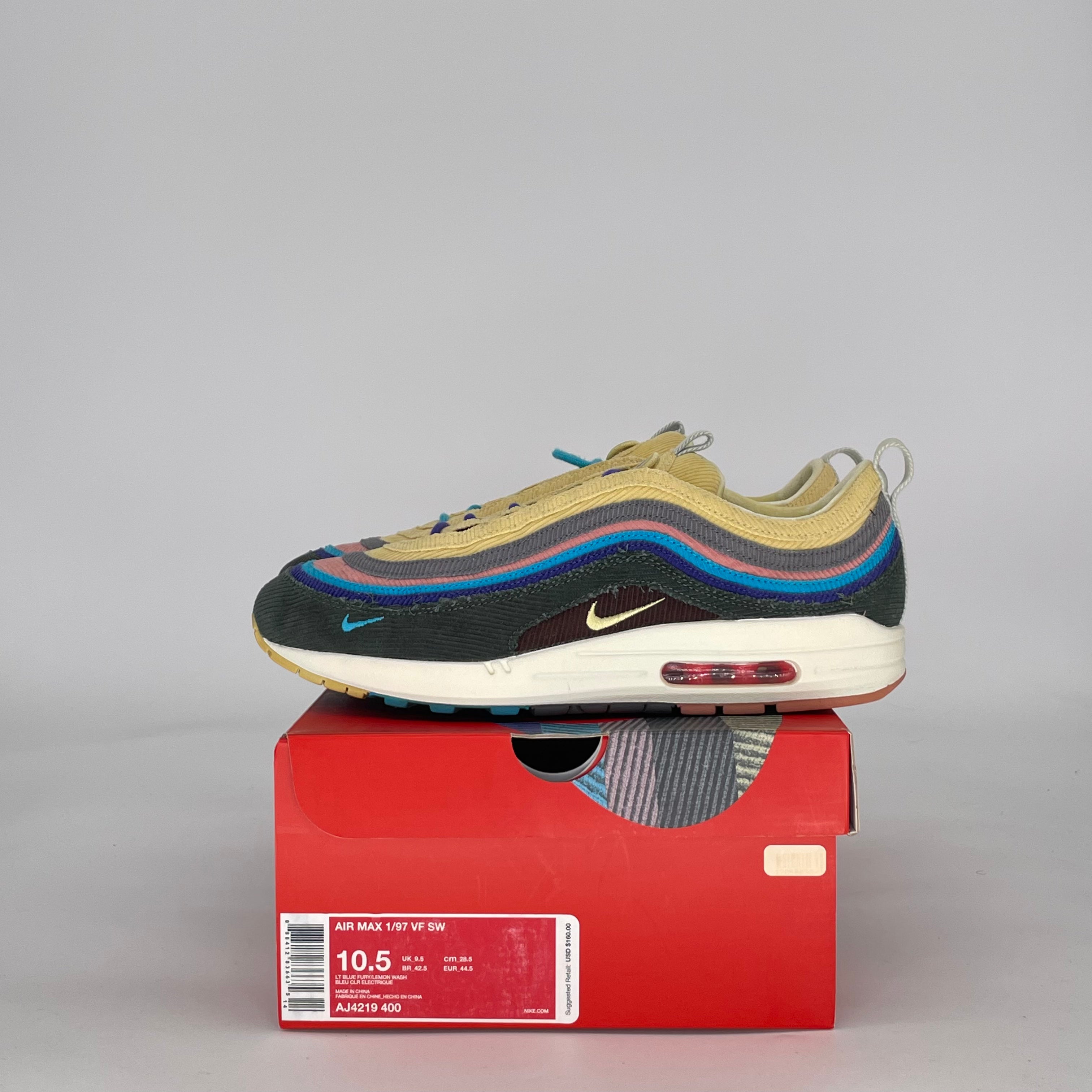 Nike Air Max 1/97 Sean Wotherspoon AJ4219-400 Size 10.5/12W - Limited