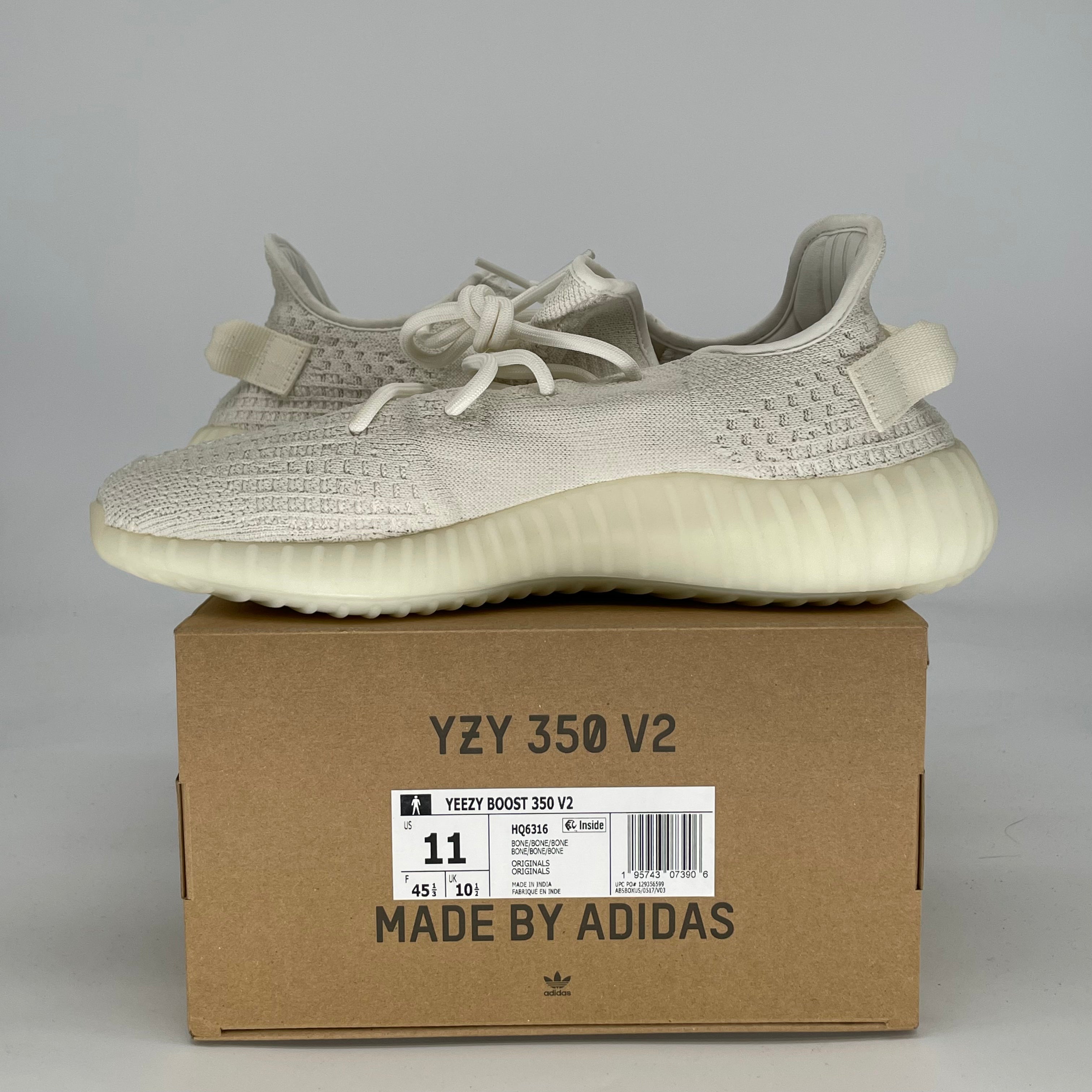 ADIDAS YEEZY 350 V2 BONE HQ6316 SIZE 11/12.5W