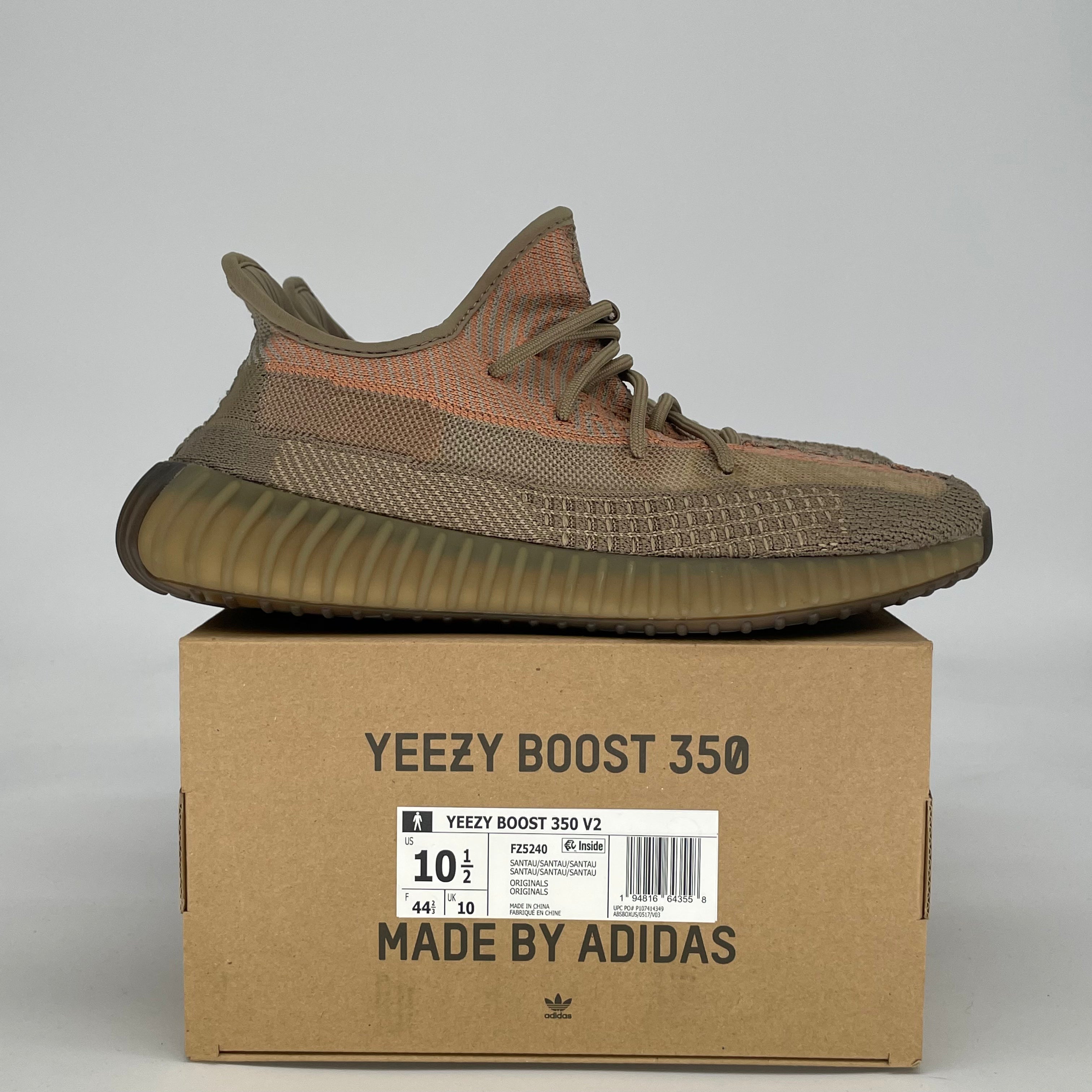 ADIDAS YEEZY 350 V2 SAND TAUPE FZ5240 SIZE 10.5/12W