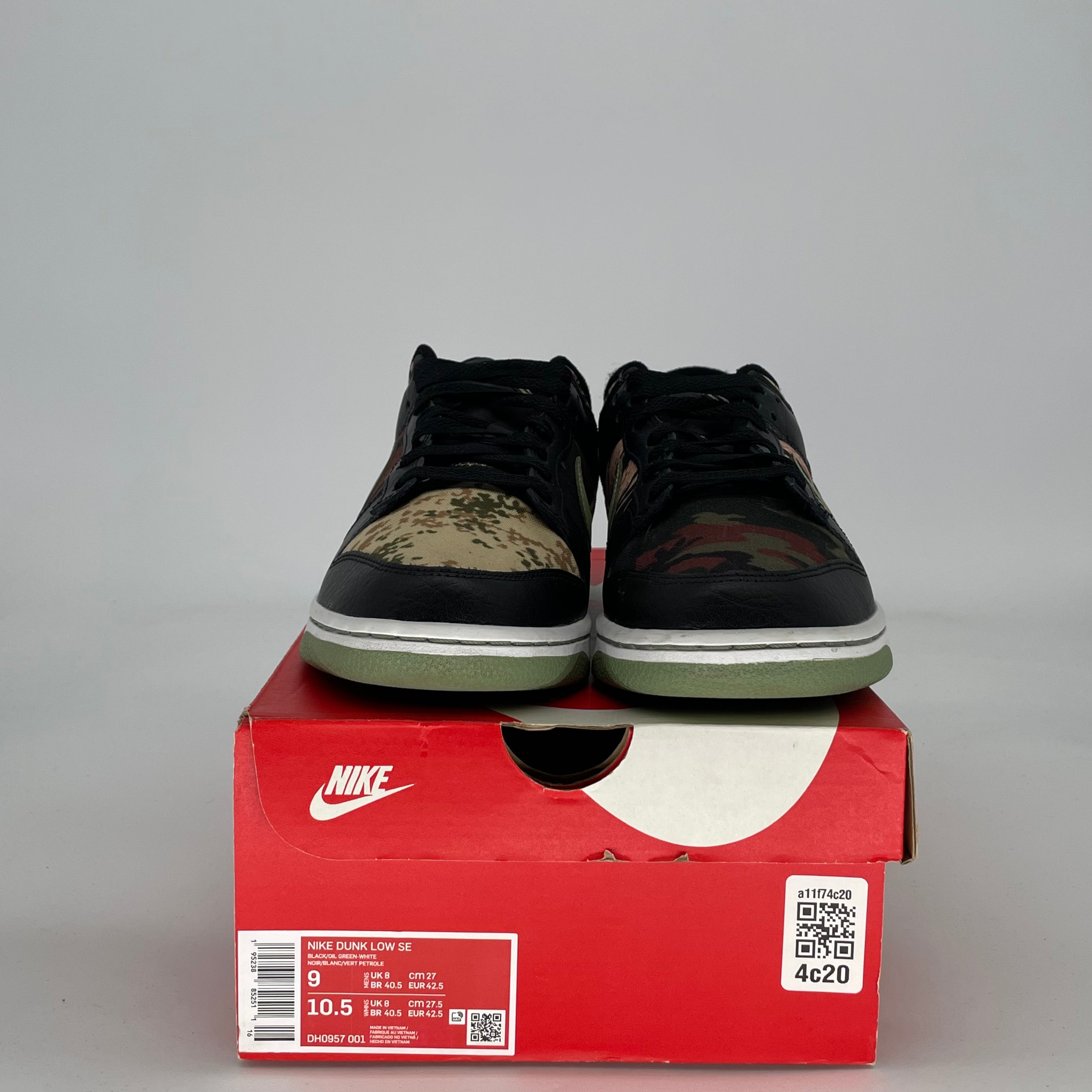 NIKE DUNK LOW CRAZY CAMO DH0957-001 SIZE 9/10.5W