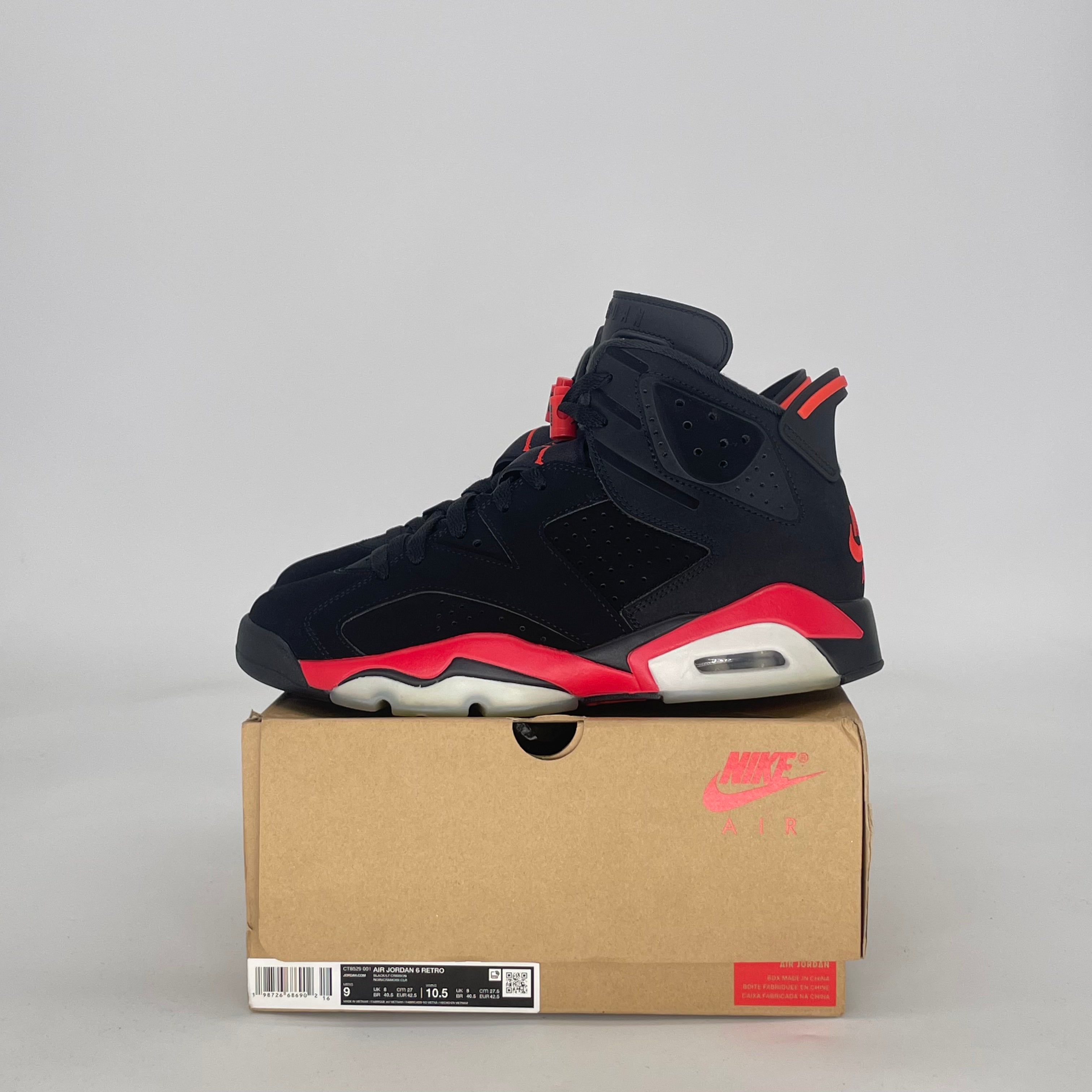 AIR JORDAN 6 INFRARED SALESMAN CT8529-001 SIZE 9/10.5W