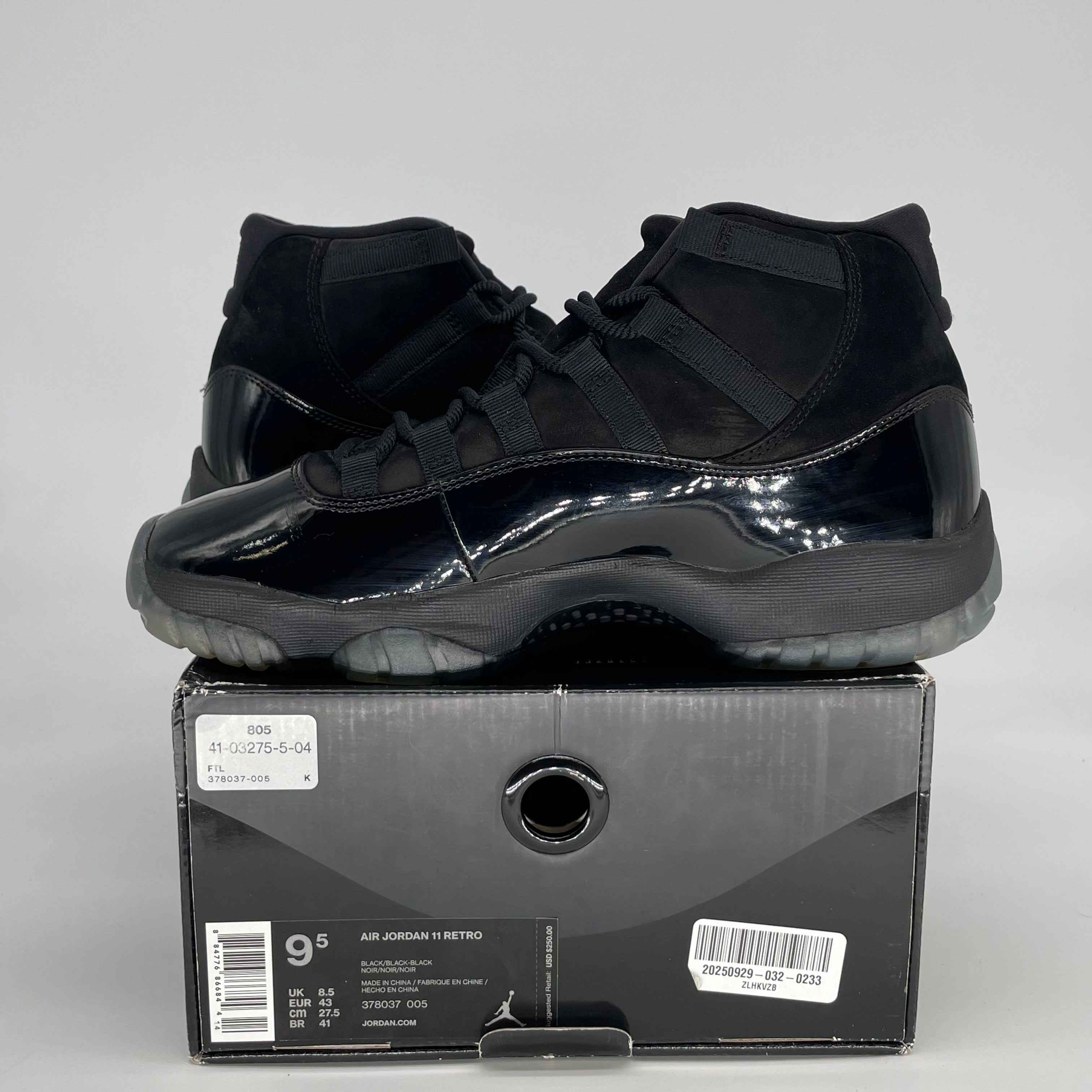 AIR JORDAN 11 CAP AND GOWN 378037-005 SIZE 11.5/13W