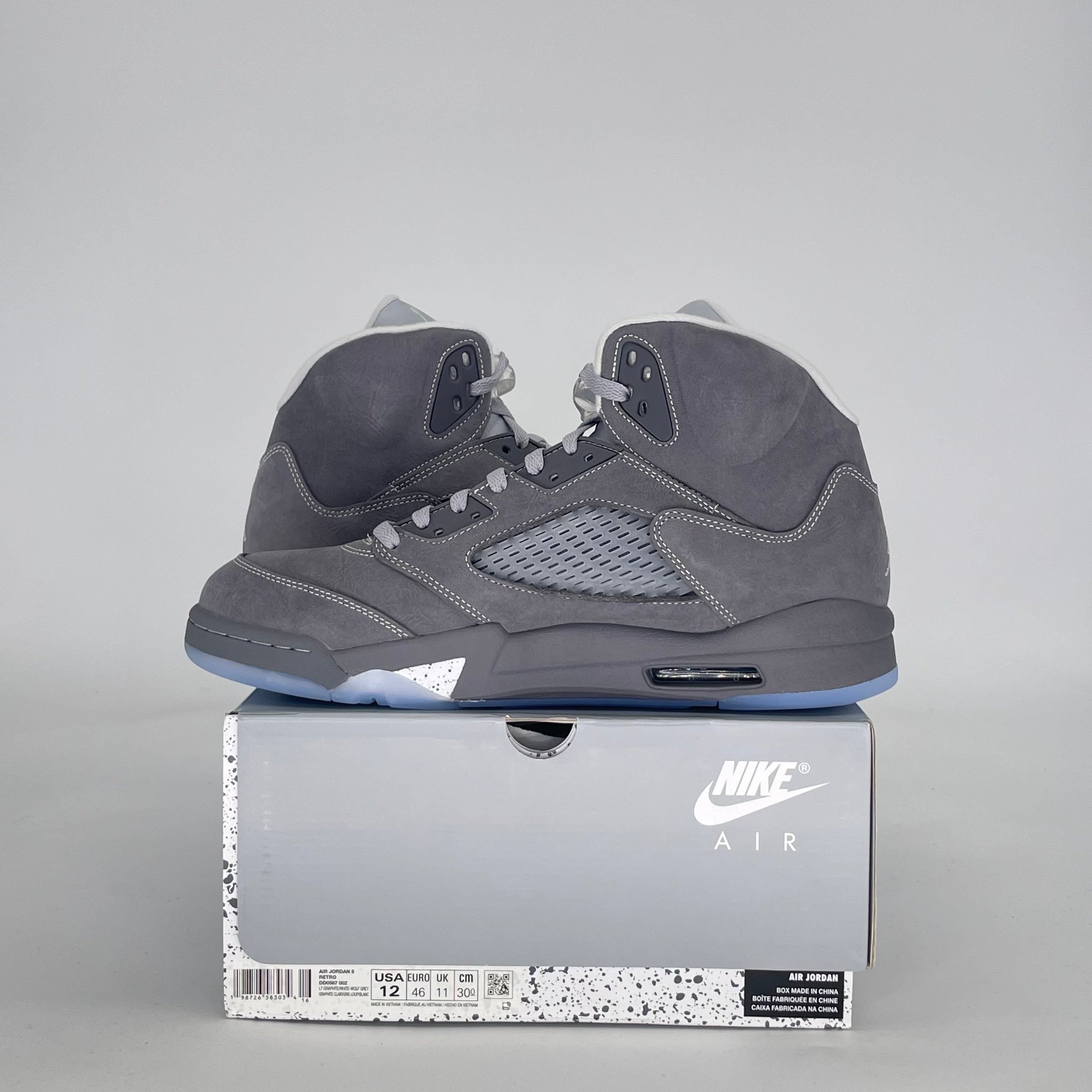 AIR JORDAN 5 WOLF GREY DD0587-002 SIZE 12/13.5W