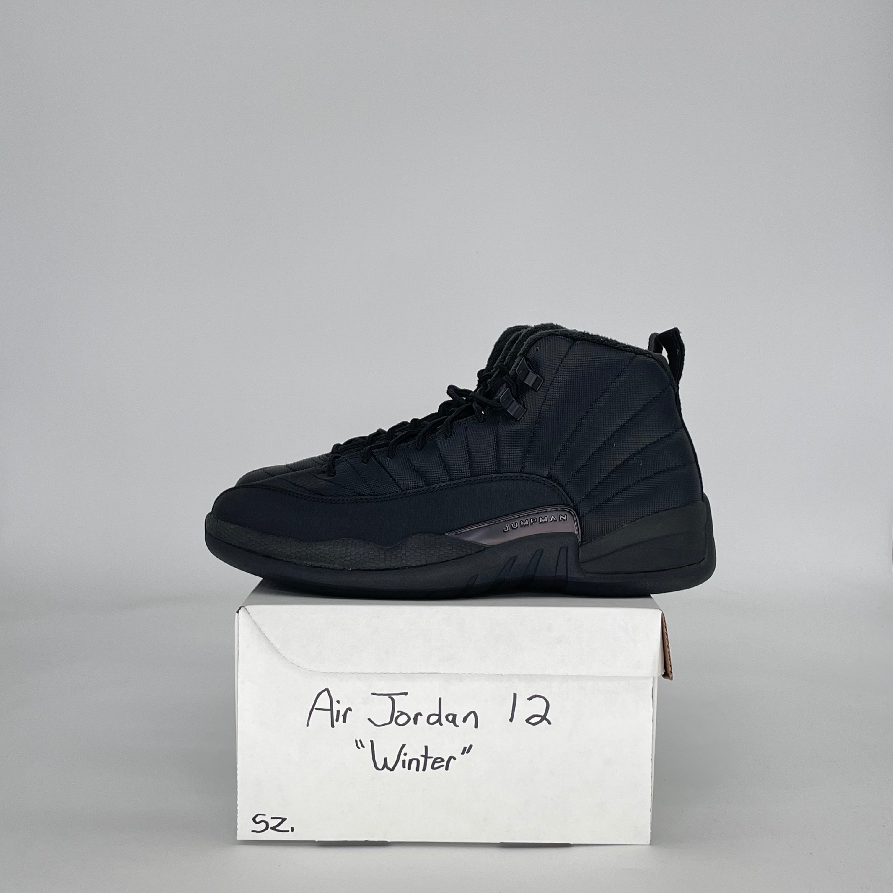 AIR JORDAN 12 WINTER BLACK BQ6851-001 SIZE 9.5/11W