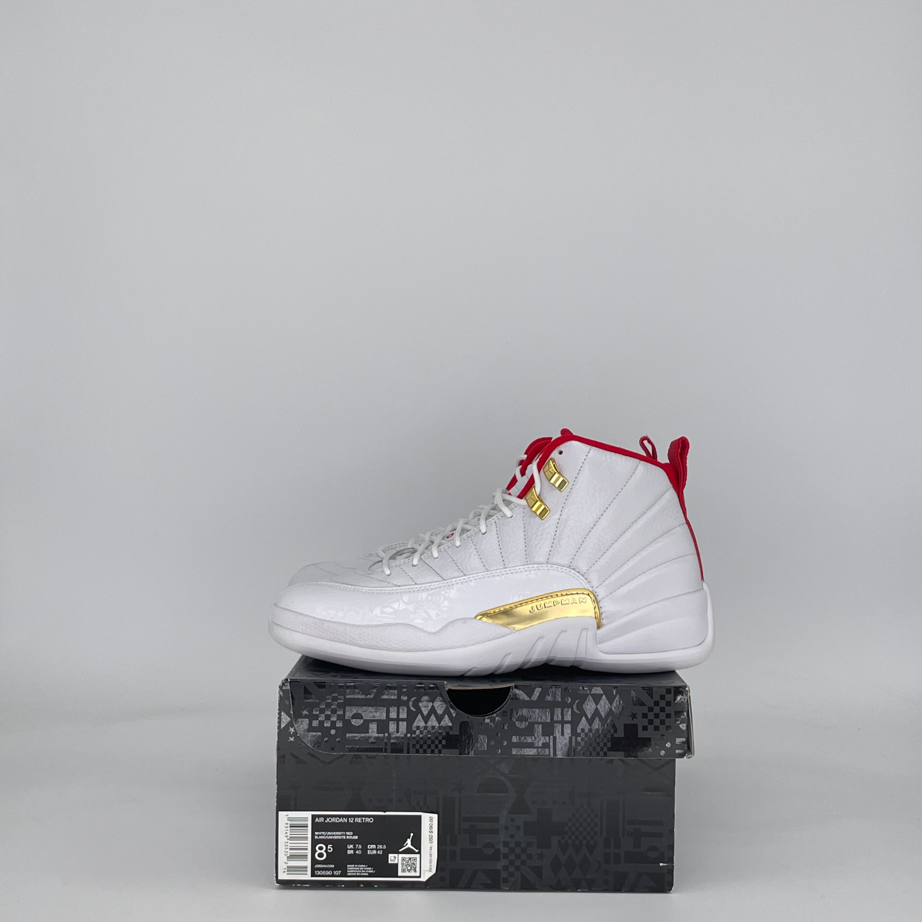 AIR JORDAN 12 FIBA (2019) 130690-107 SIZE 8.5/10W