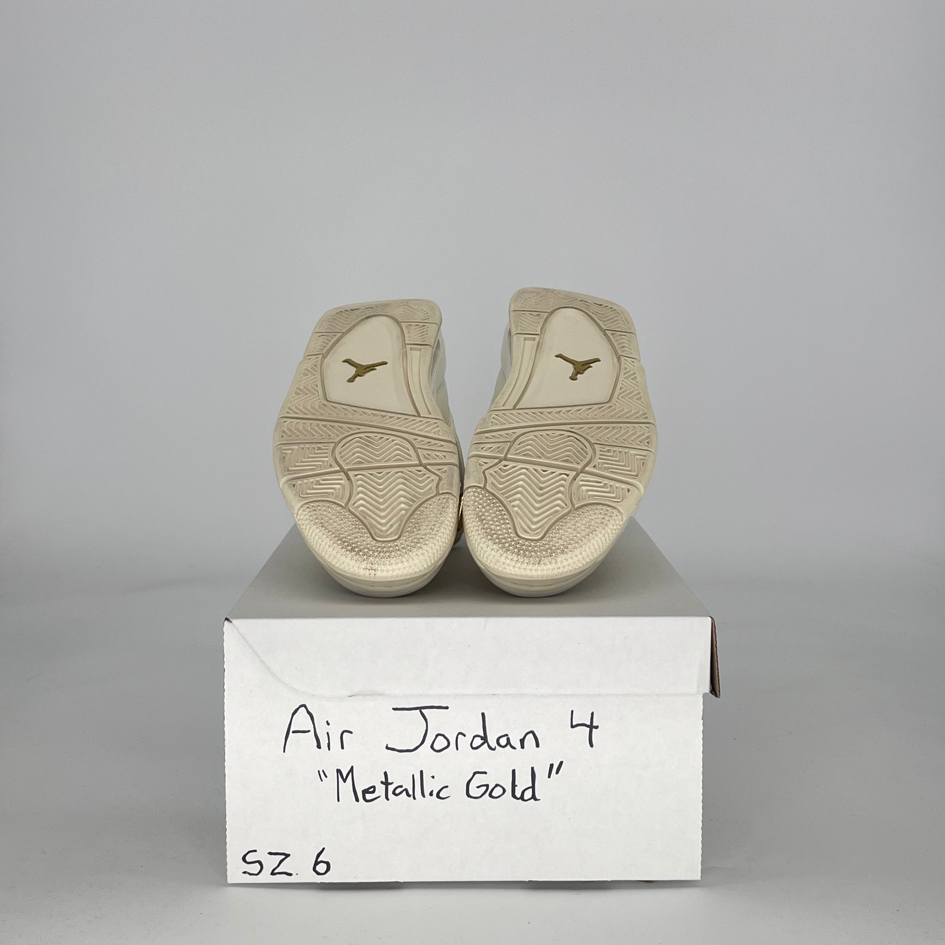 AIR JORDAN 4 METALLIC GOLD AQ9129-170 SIZE 6/7.5W GS