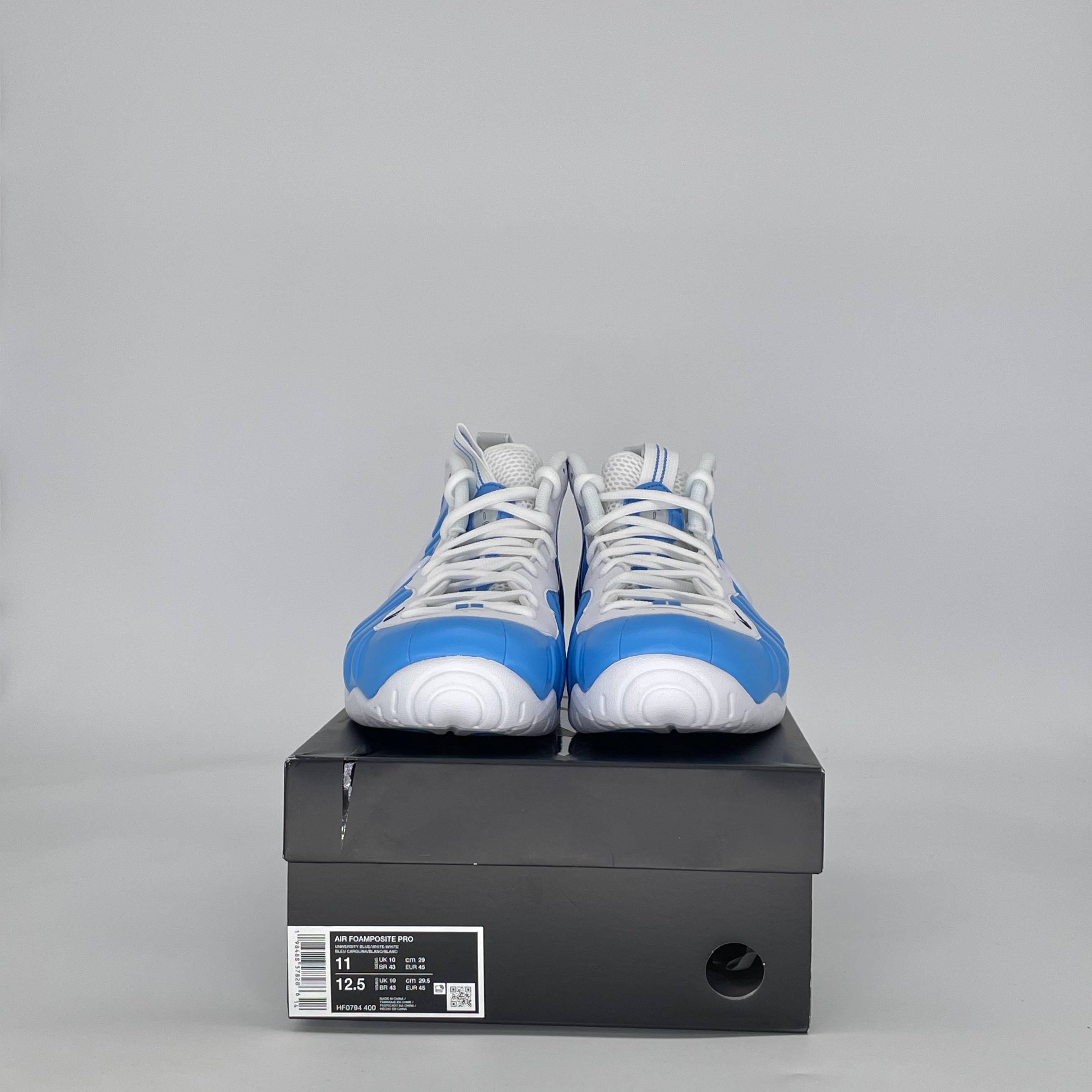 NIKE AIR FOAMPOSITE PRO UNIVERSITY BLUE HF0794-400 SIZE 11/12.5W