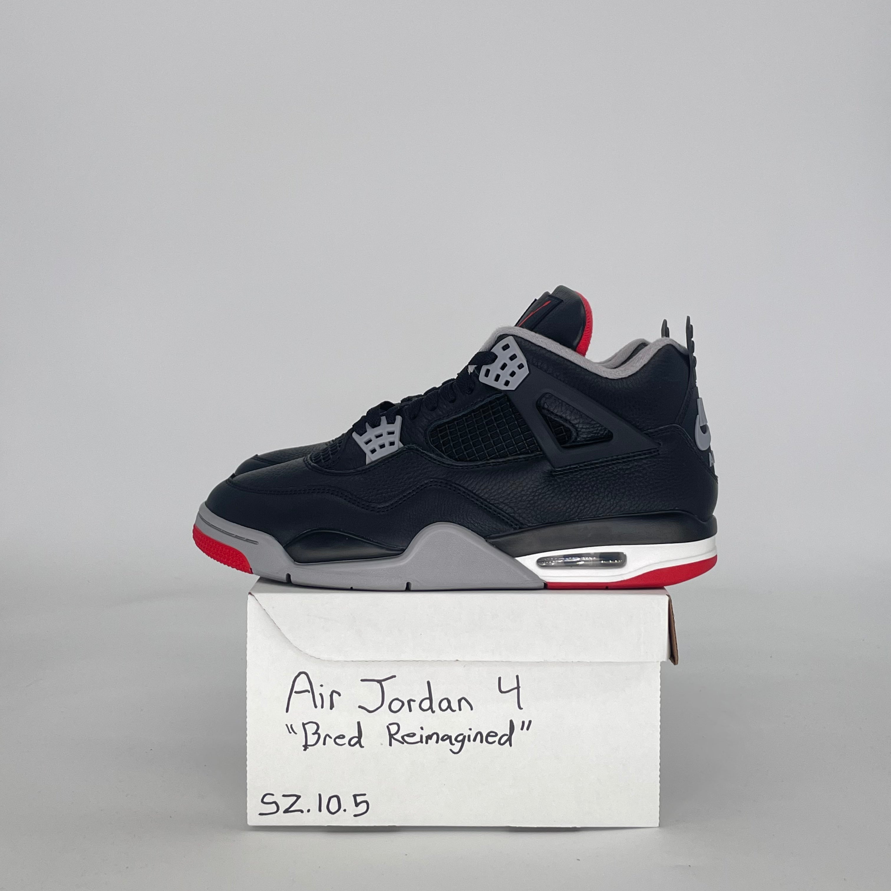 AIR JORDAN 4 BRED REIMAGINED FV5029-006 SIZE 10.5/12W