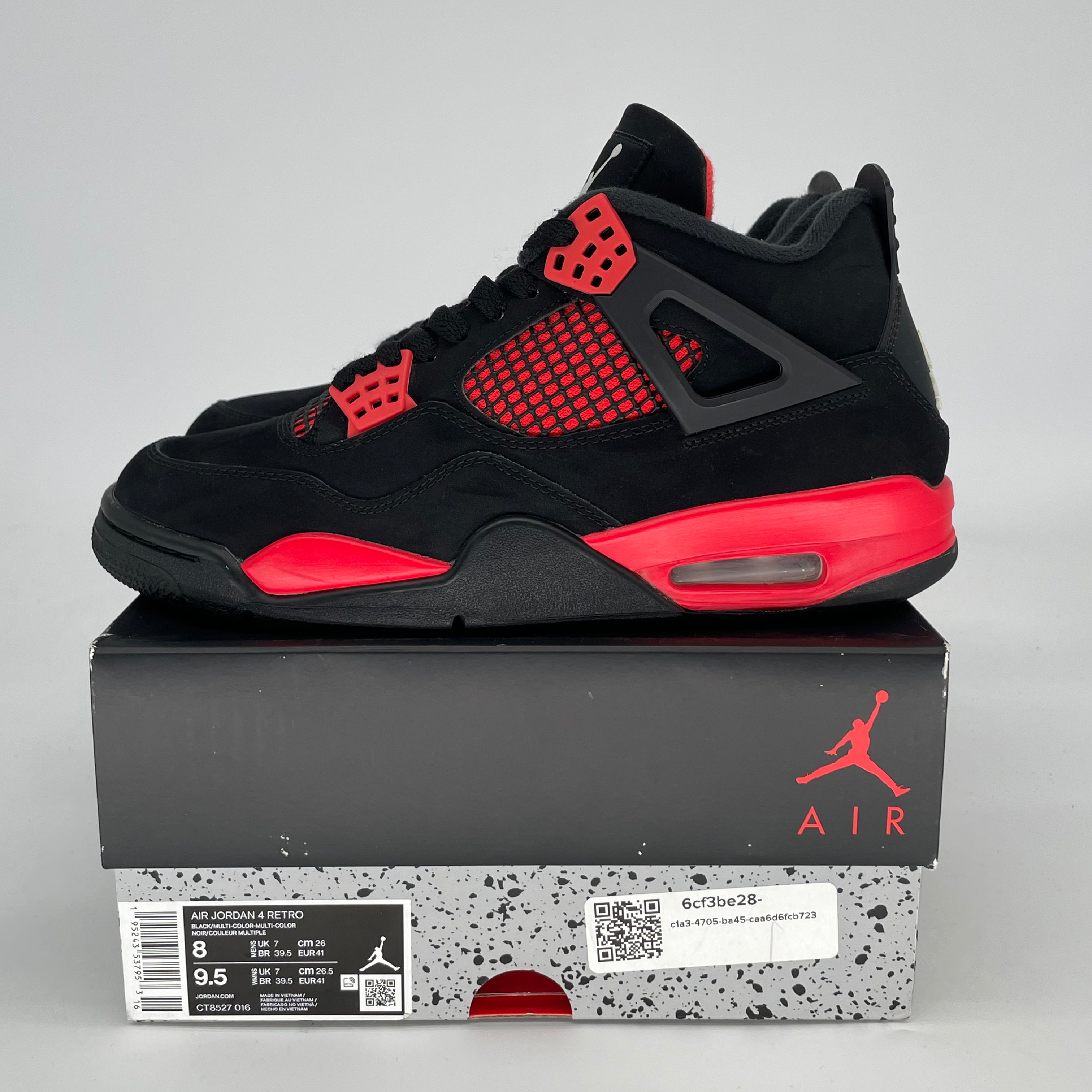 AIR JORDAN 4 RED THUNDER CT8527-016 SIZE 8/9.5W