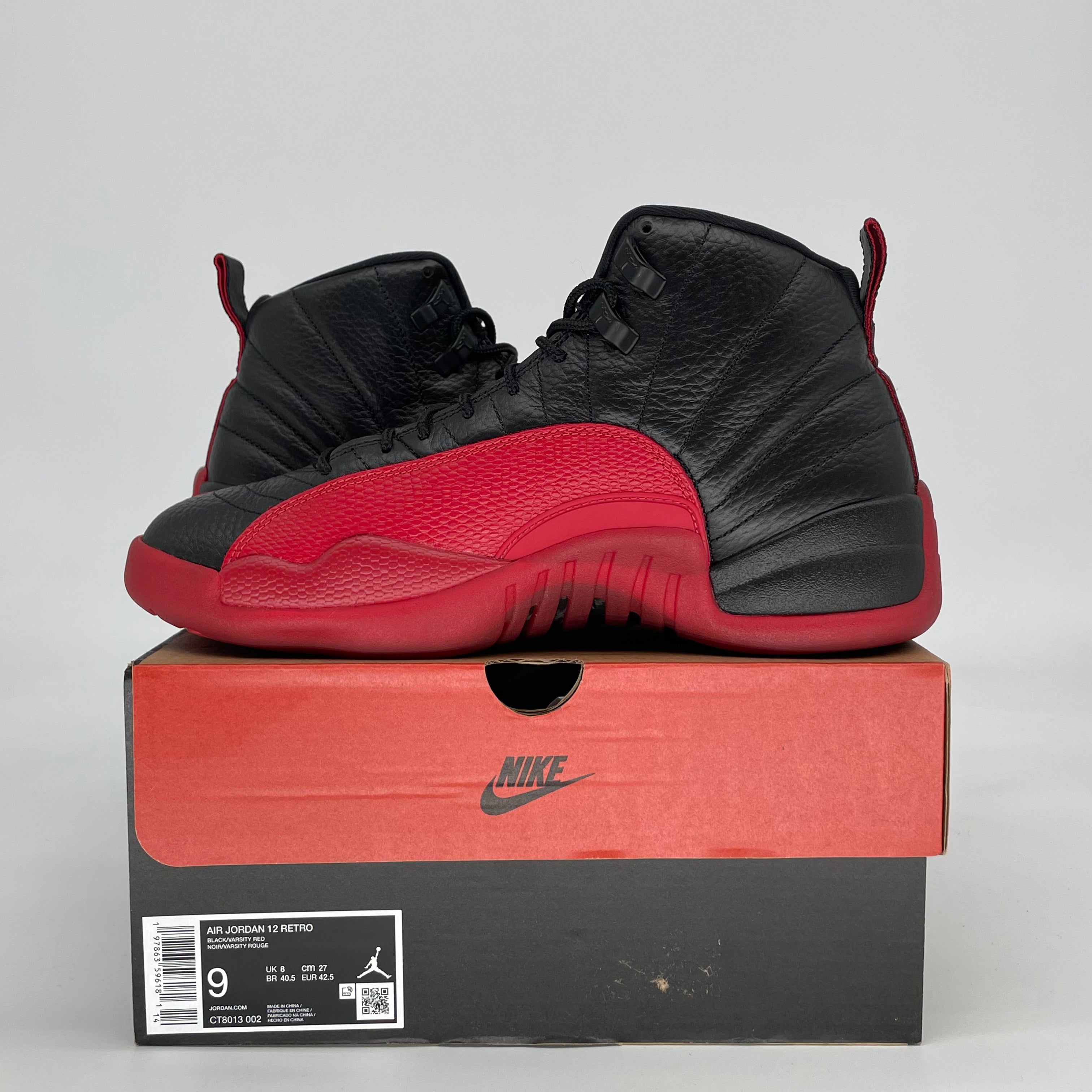 AIR JORDAN 12 FLU GAME CT8013-002 SIZE 9/10.5W