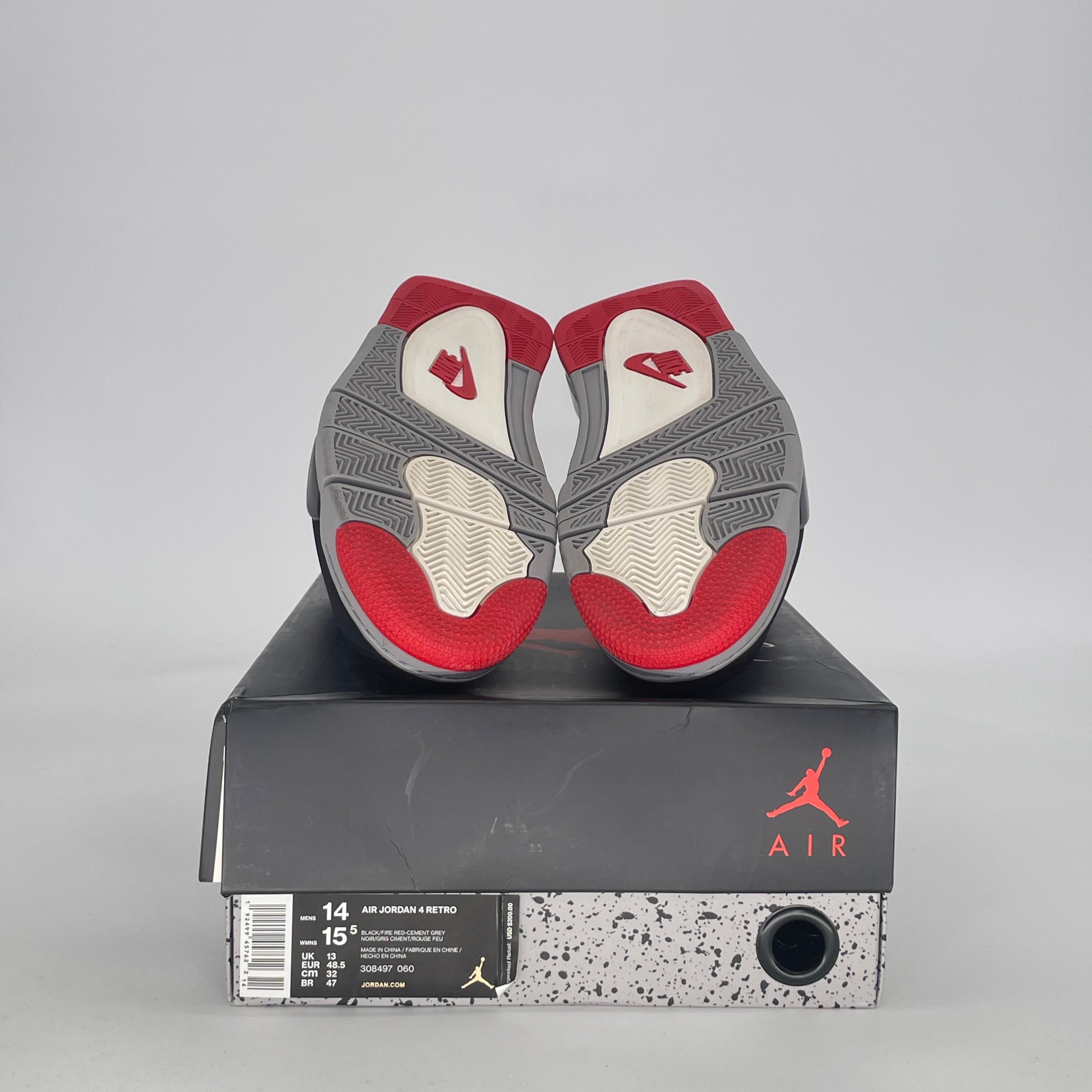 AIR JORDAN 4 BRED 308497-060 SIZE 14/15.5W