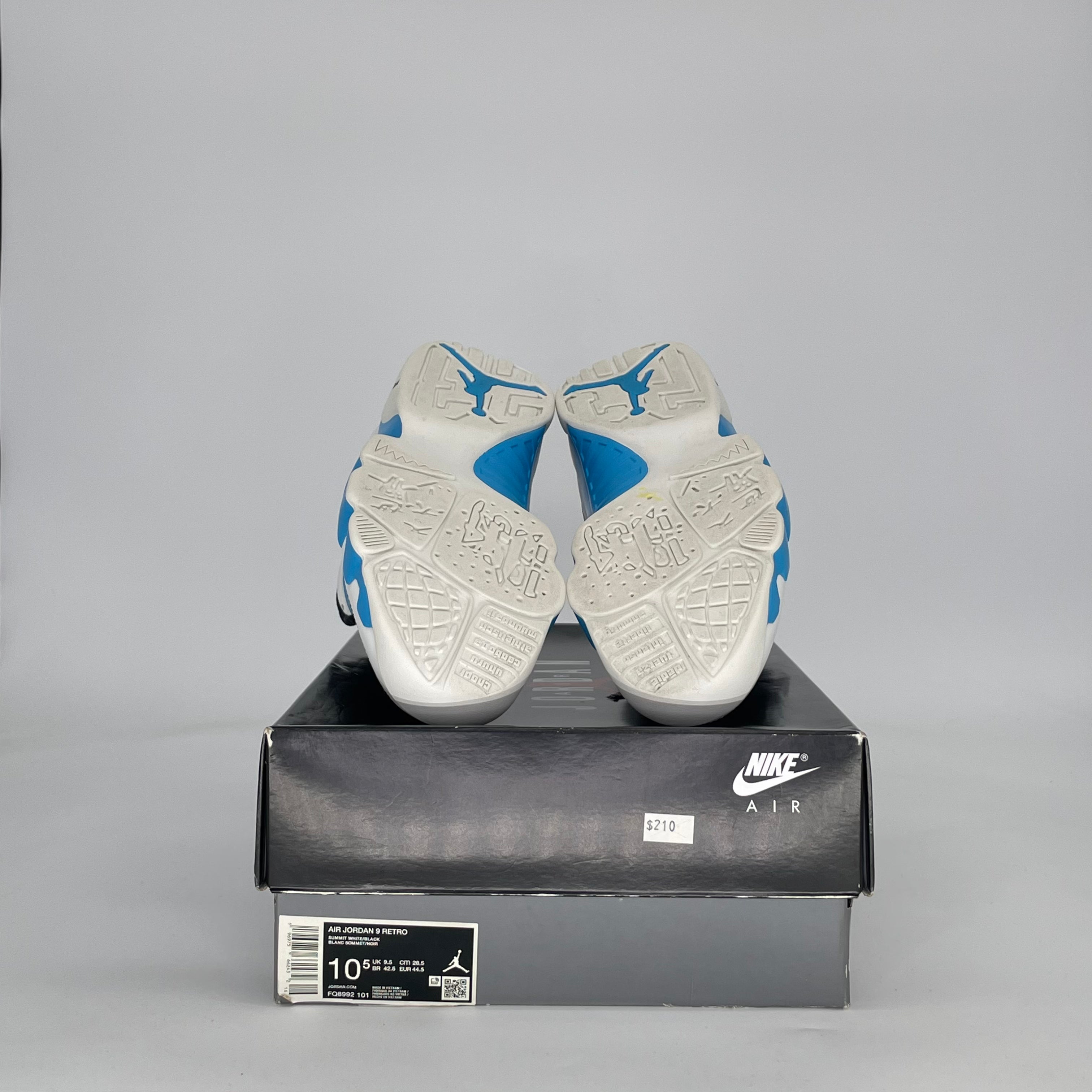 AIR JORDAN 9 POWDER BLUE FQ8992-101 SIZE 10.5/12W