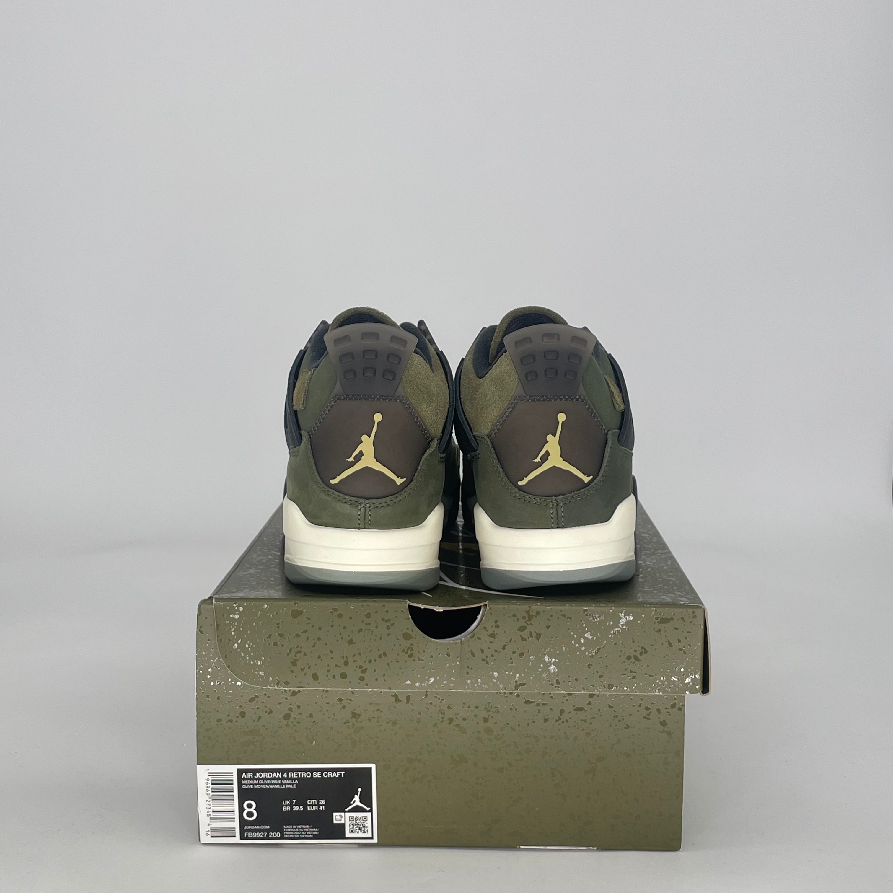 AIR JORDAN 4 CRAFT MEDIUM OLIVE FB9927-200 SIZE 8/9.5W