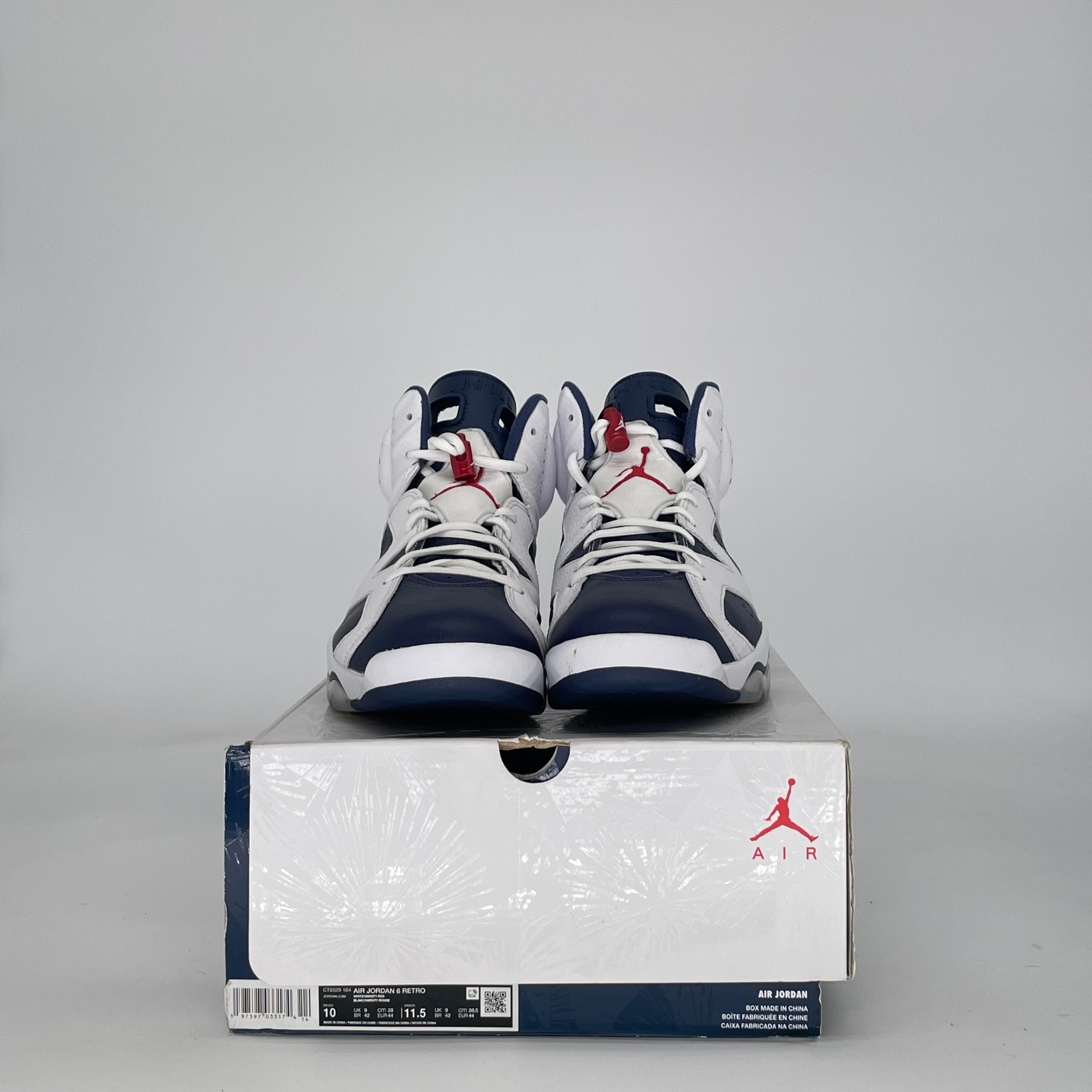 AIR JORDAN 6 OLYMPIC (2024) CT8529-164 SIZE 10/11.5W