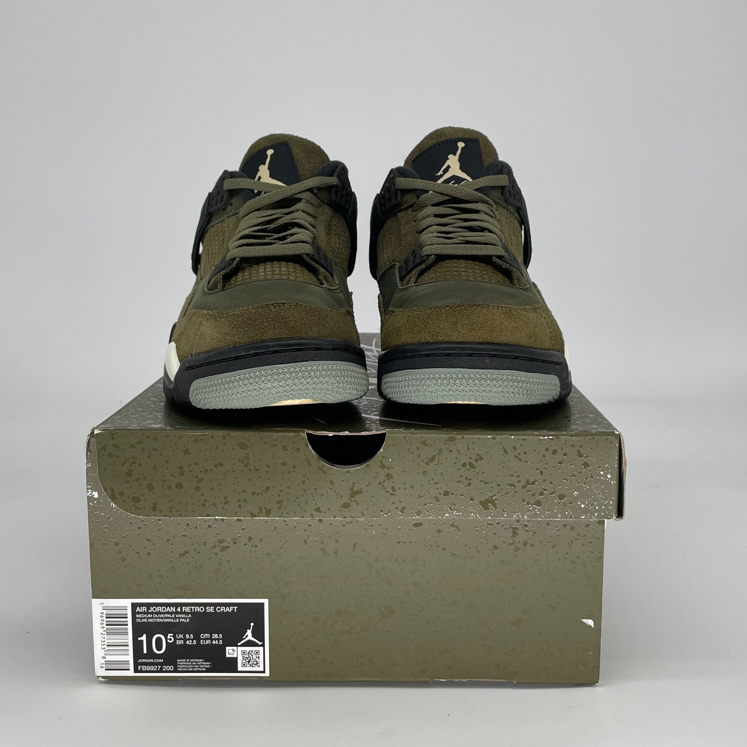AIR JORDAN 4 CRAFT MEDIUM OLIVE FB9927-200 SIZE 10.5/12W