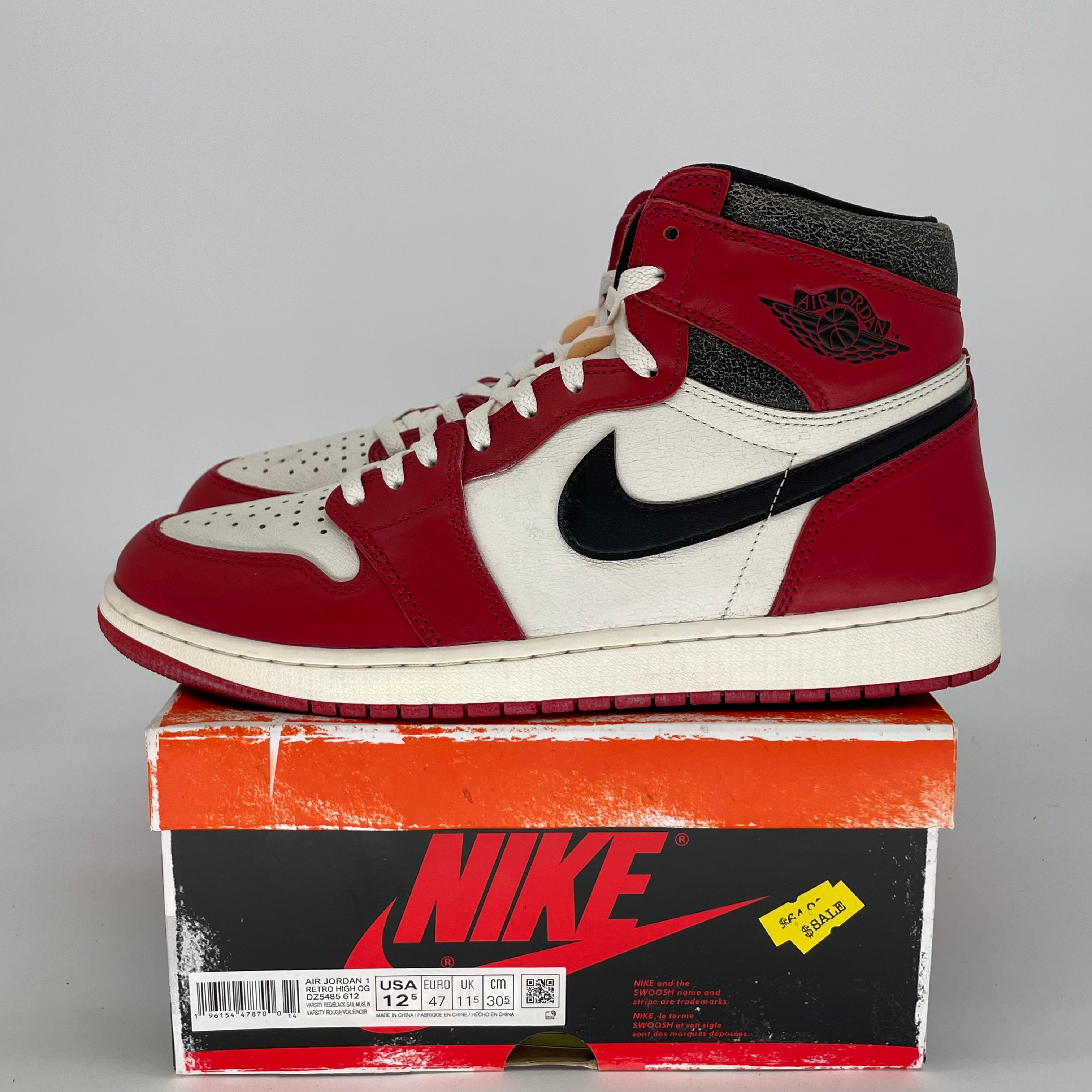 AIR JORDAN 1 CHICAGO LOST AND FOUND DZ5485-612 SIZE 12.5/14W