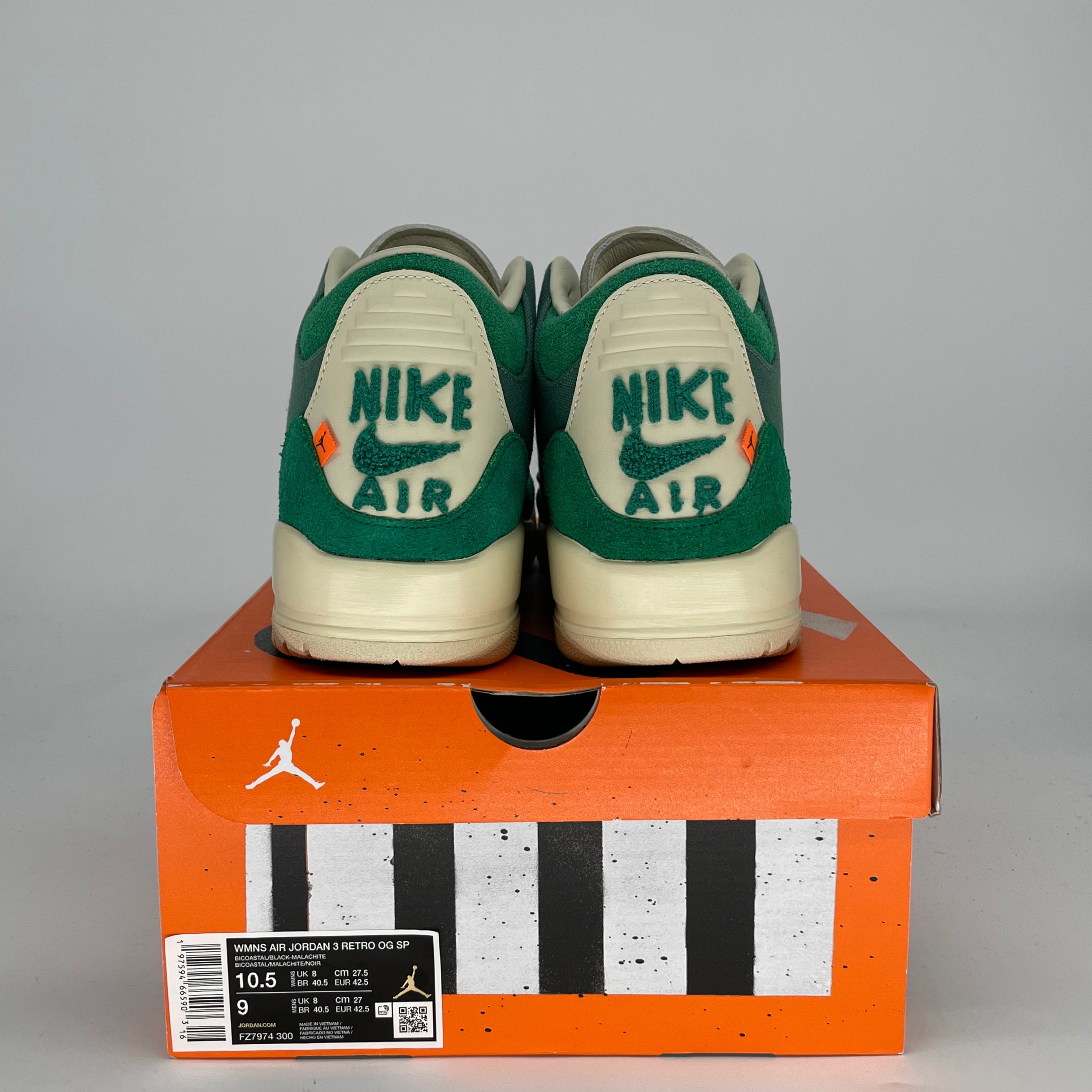 AIR JORDAN 3 NINA CHANEL ABNEY BICOSTAL W FZ7974-300 SIZE 10.5/12W