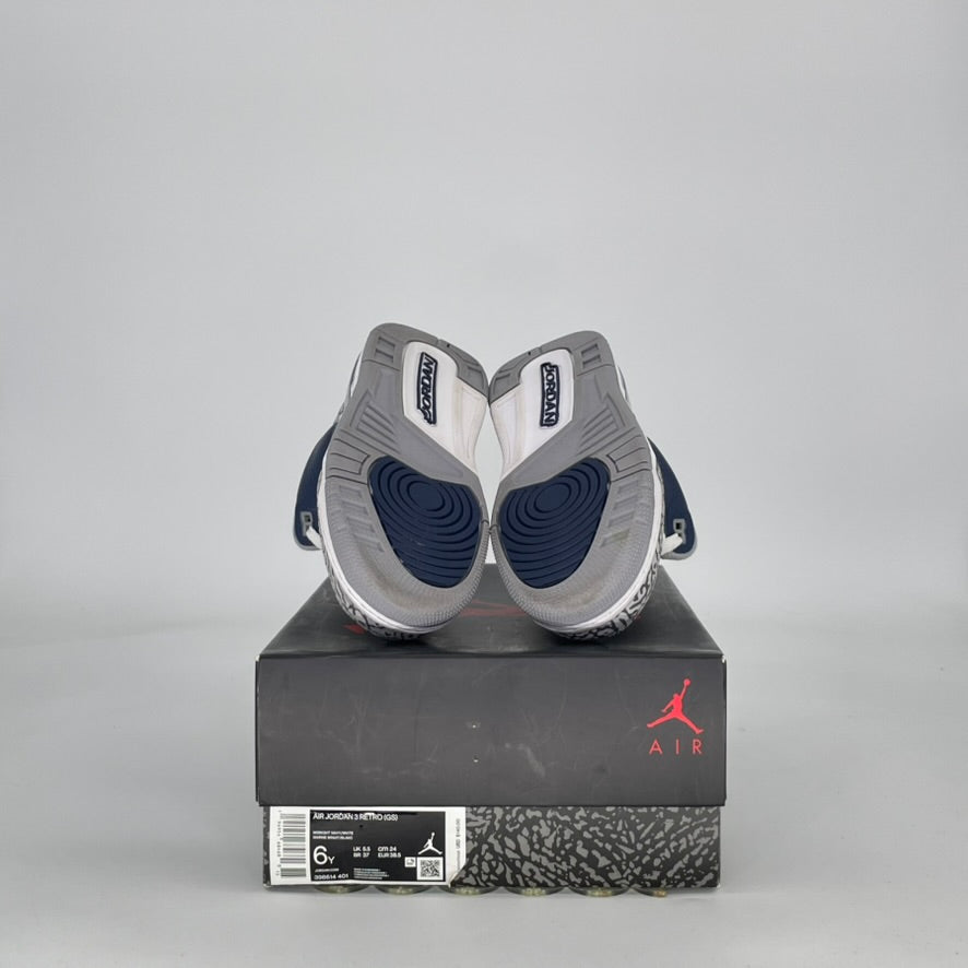 AIR JORDAN 3 GEORGETOWN (2021) 398614-401 SIZE 6/7.5W GS