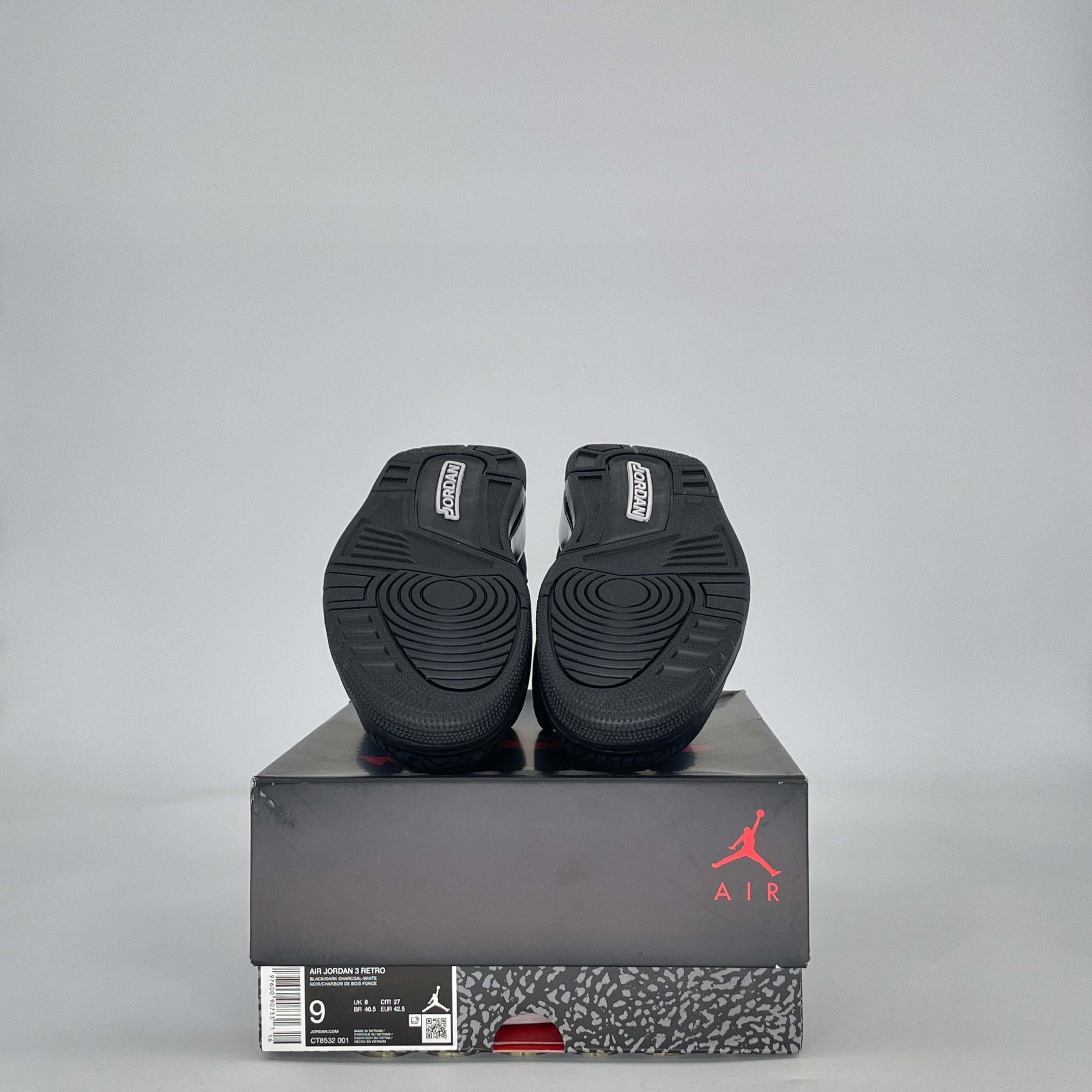 AIR JORDAN 3 BLACK CAT CT8532-001 SIZE 9/10.5W