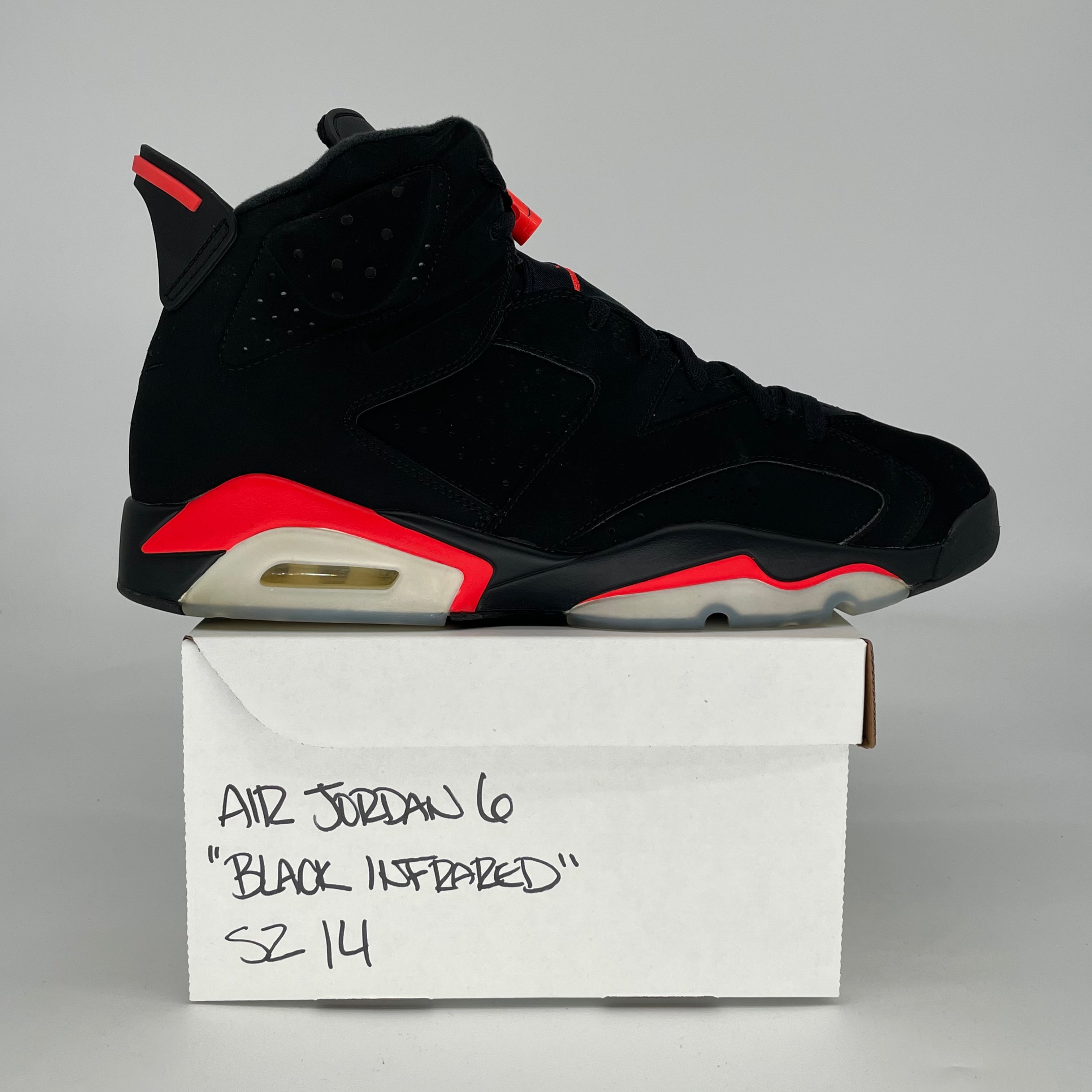 AIR JORDAN 6 BLACK INFRARED 384664-060 SIZE 14/15.5W