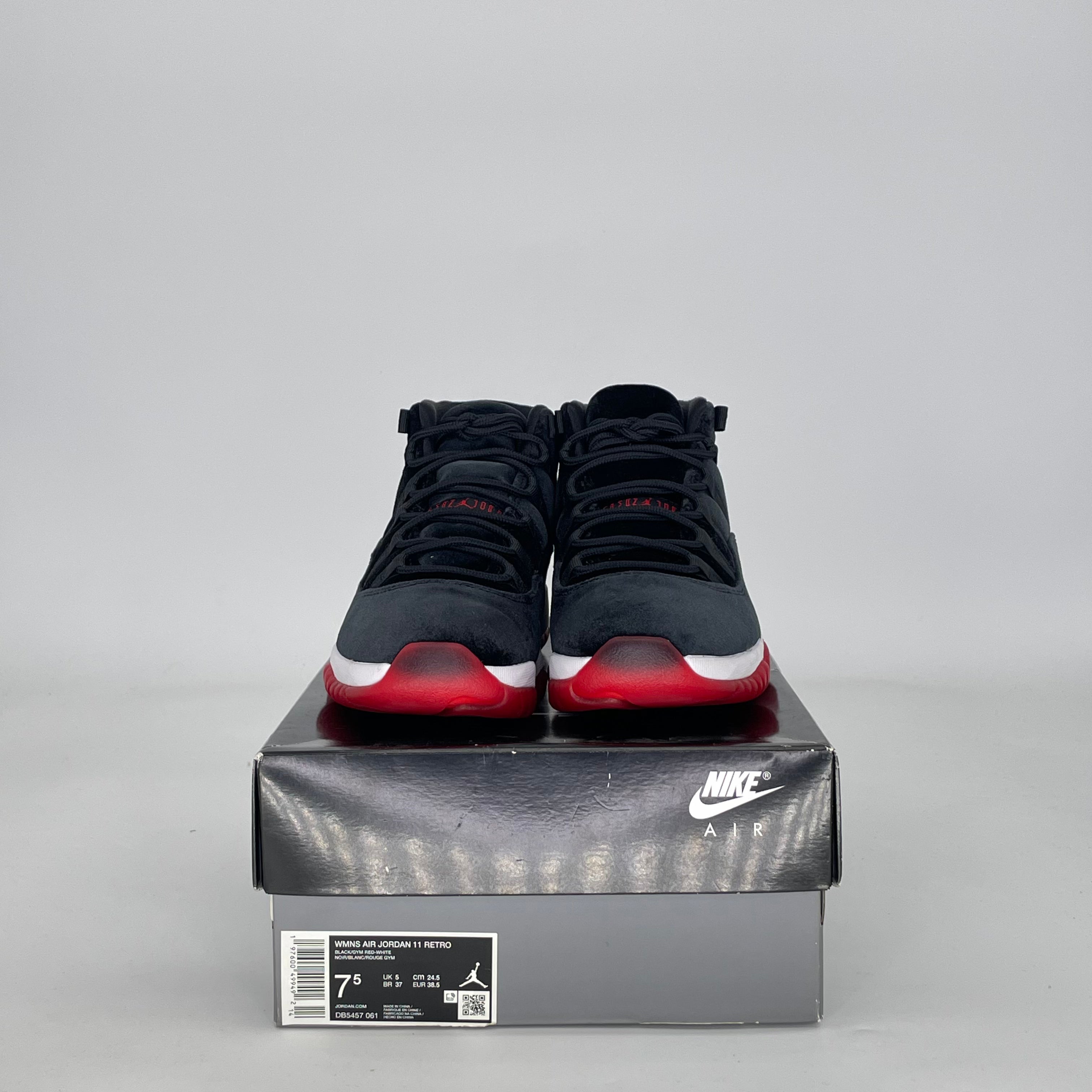 AIR JORDAN 11 BRED VELVET DB5457-061 SIZE 6/7.5W GS