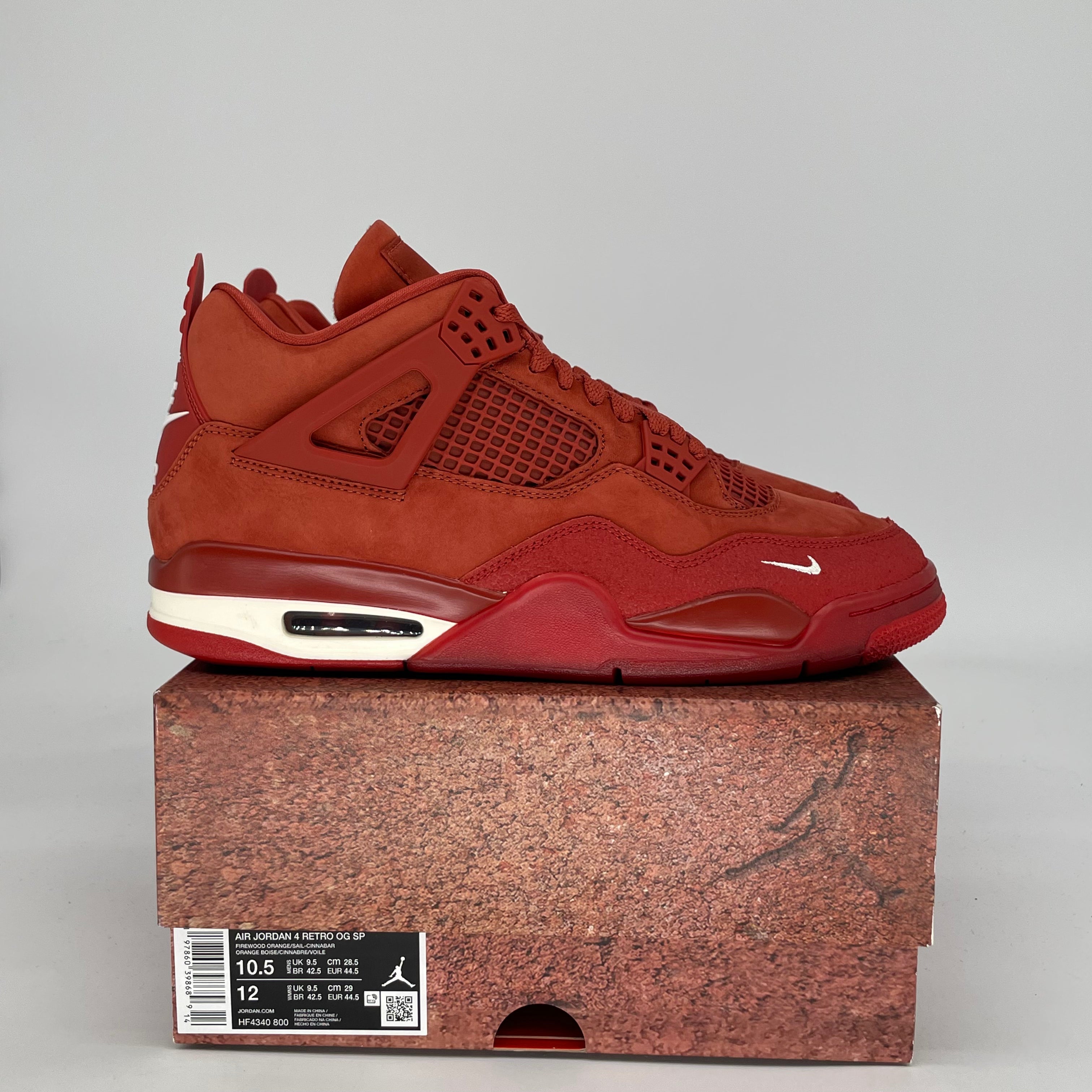 AIR JORDAN 4 NIGEL SYLVESTER BRICK BY BRICK HF4340-800 SIZE 10.5/12W