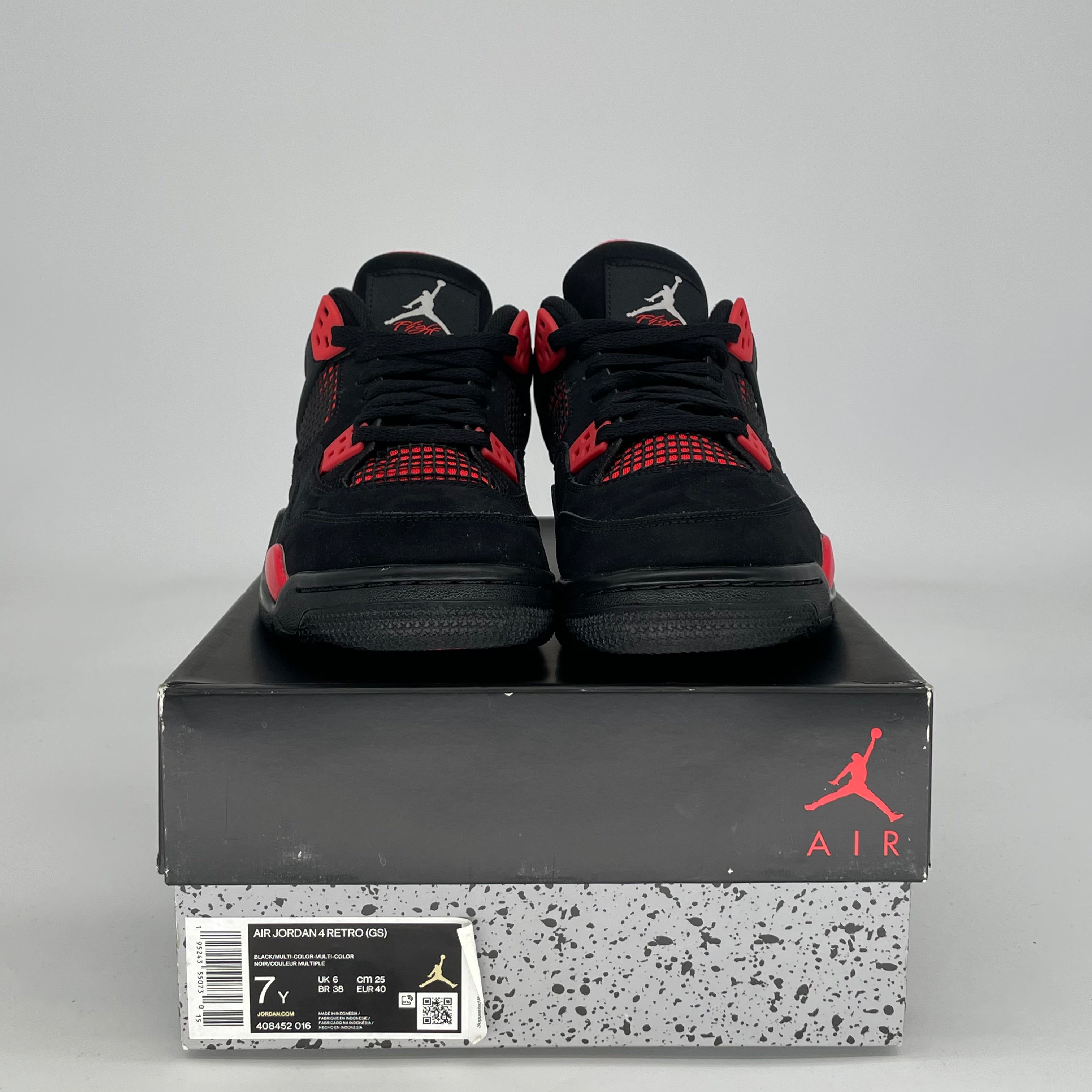 AIR JORDAN 4 RED THUNDER 408452-016 SIZE 7/8.5W