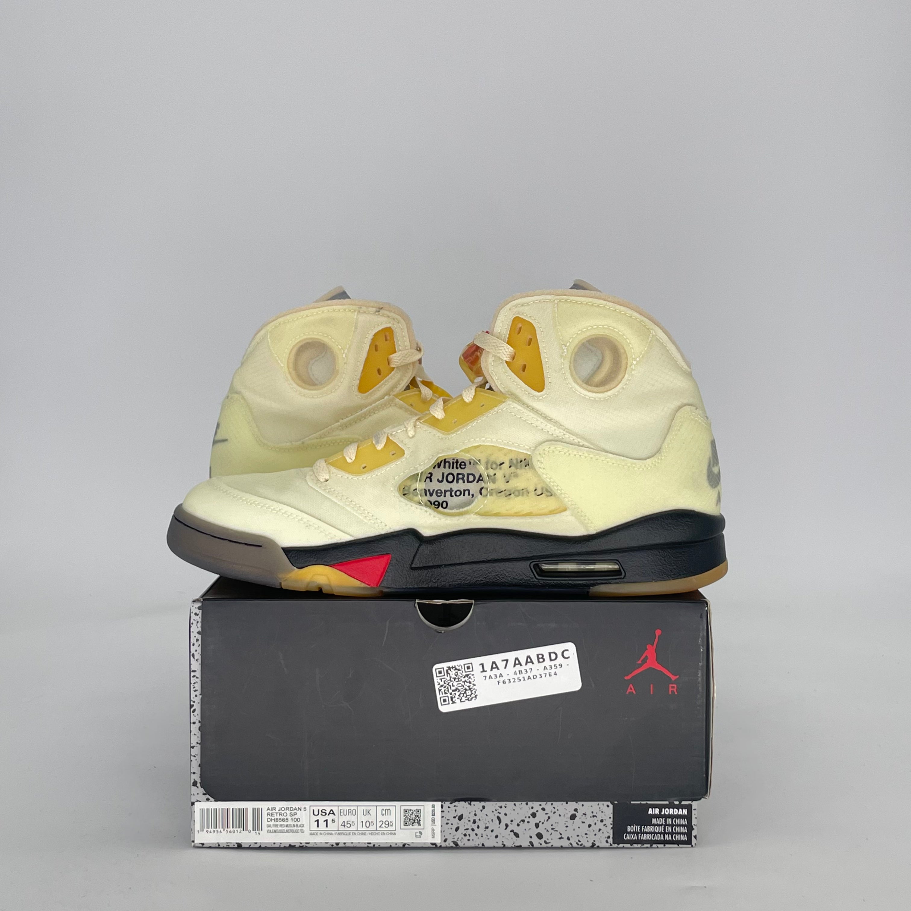 AIR JORDAN 5 OFF-WHITE SAIL DH8565-100 SIZE 11.5/13W