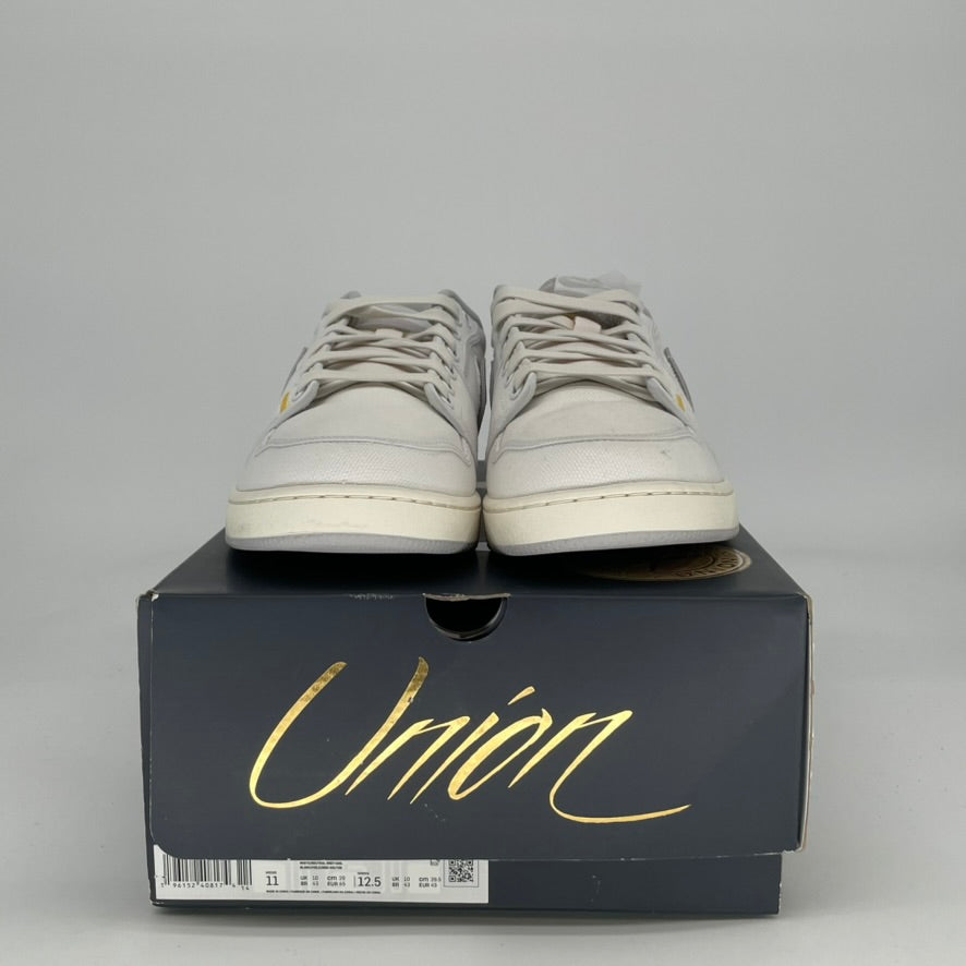 AIR JORDAN 1 LOW X UNION WHITE CANVAS DO8912-101 SIZE 11/12.5W