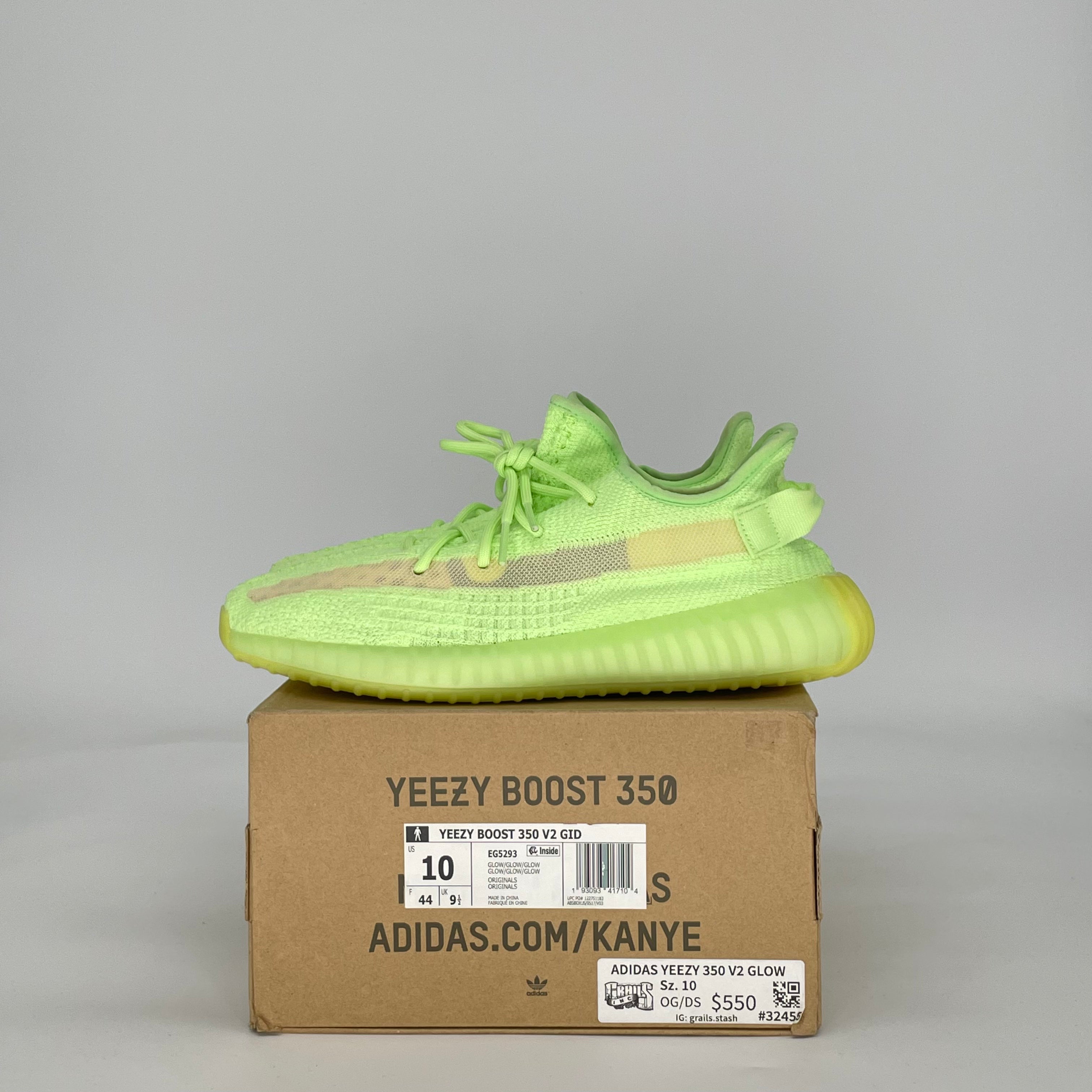 Adidas Yeezy Boost 350 V2 Glow EG5293 Size 10/11.5W