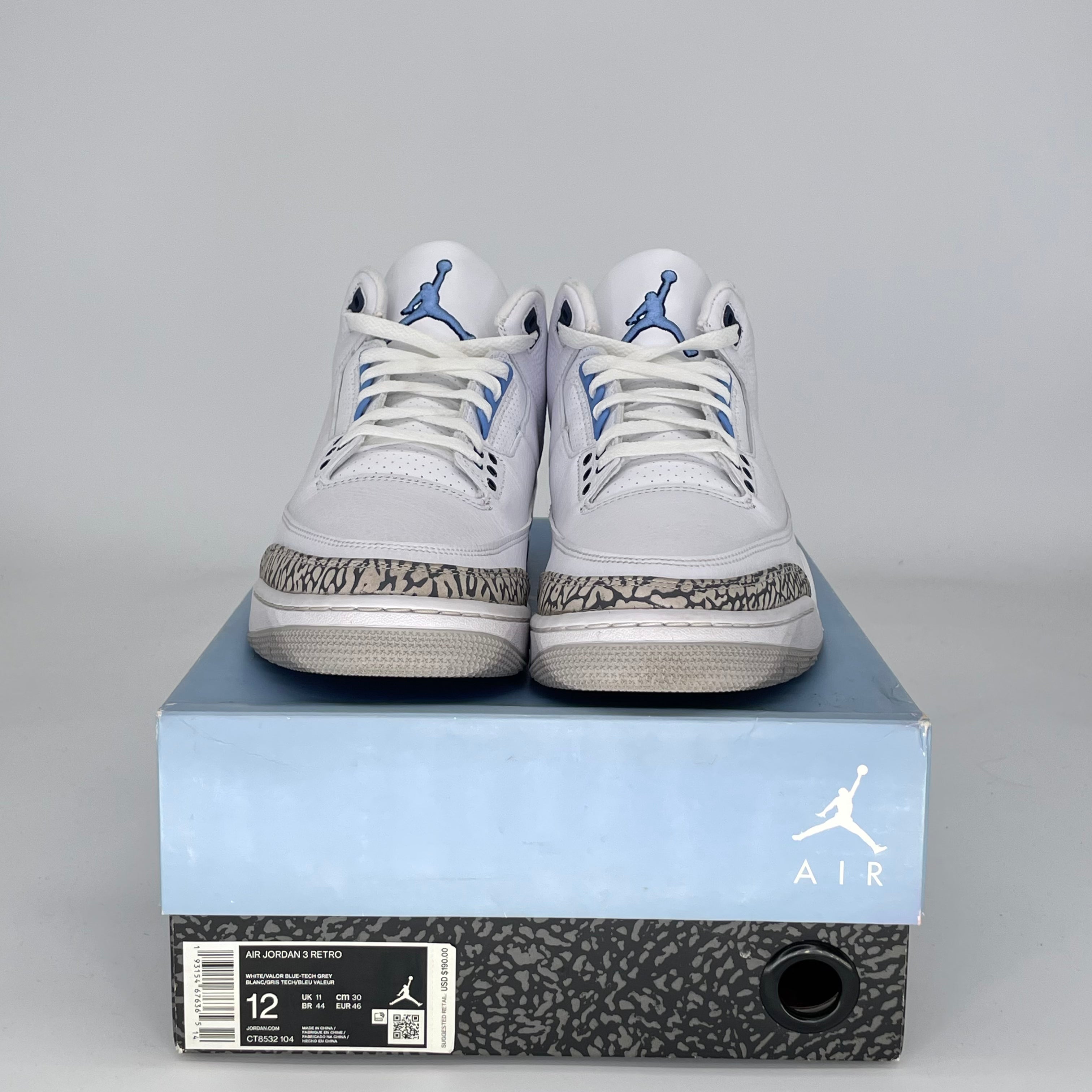 AIR JORDAN 3 UNC CT8532-104 Size 12/13.5W | Premium Sneakers display picture 3