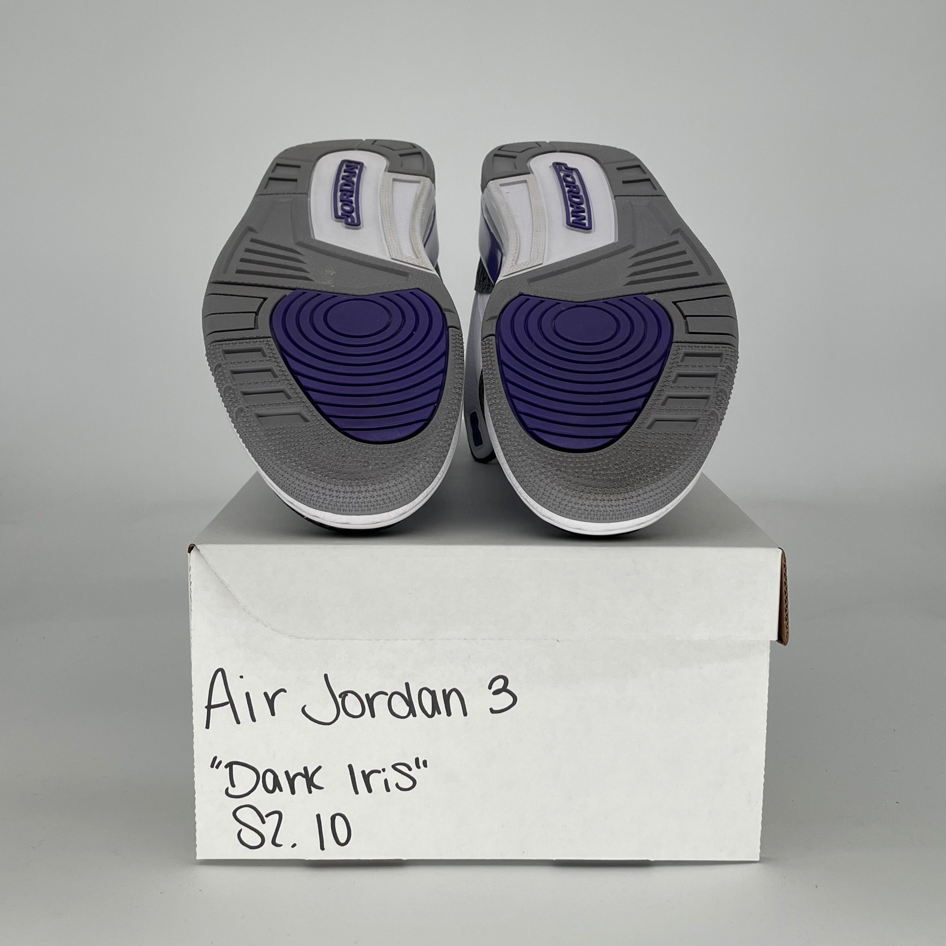 AIR JORDAN 3 DARK IRIS CT8532-105 SIZE 10/11.5W